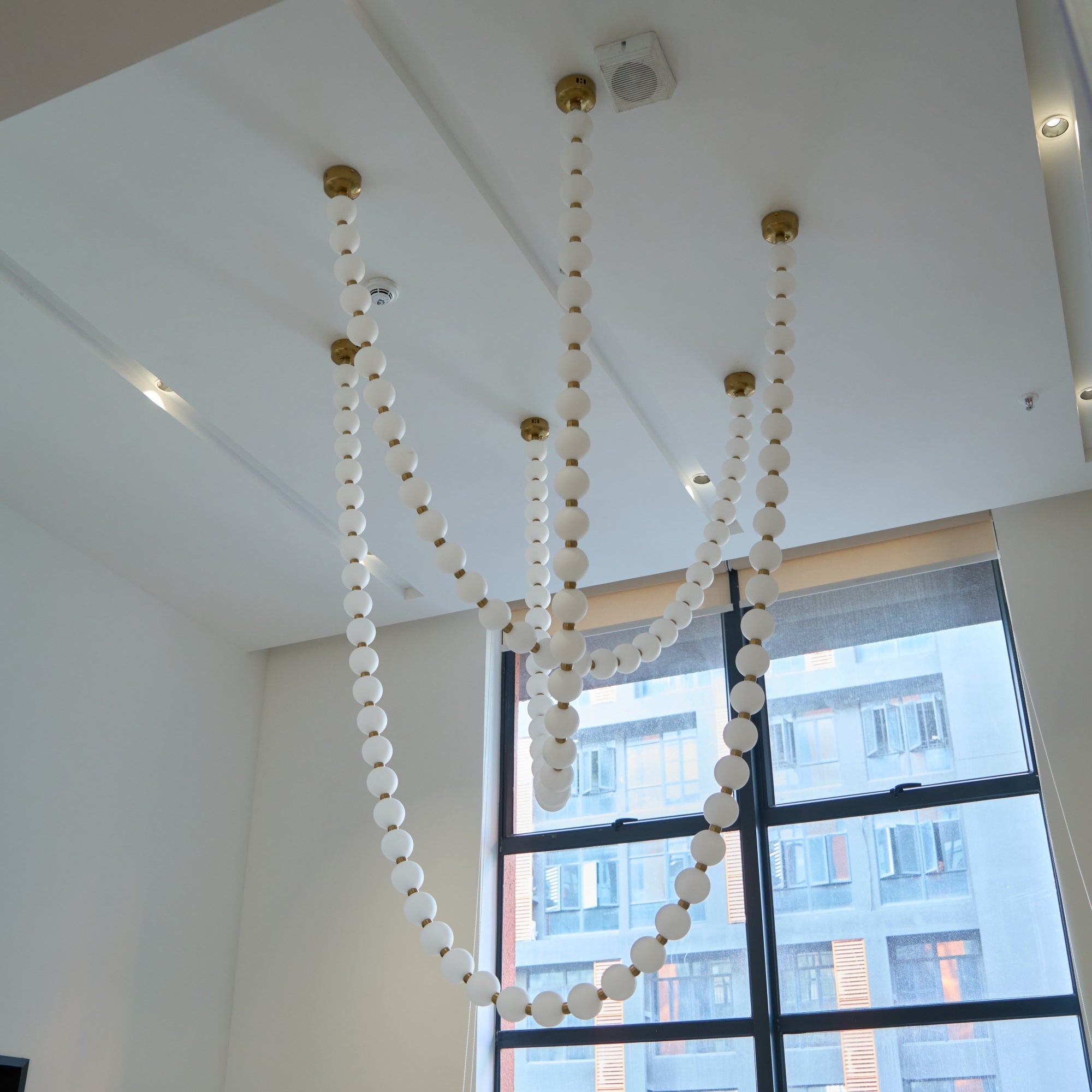 Icarara Modern Minimalist Pearl Necklace Glass Chandelier - Letslighting