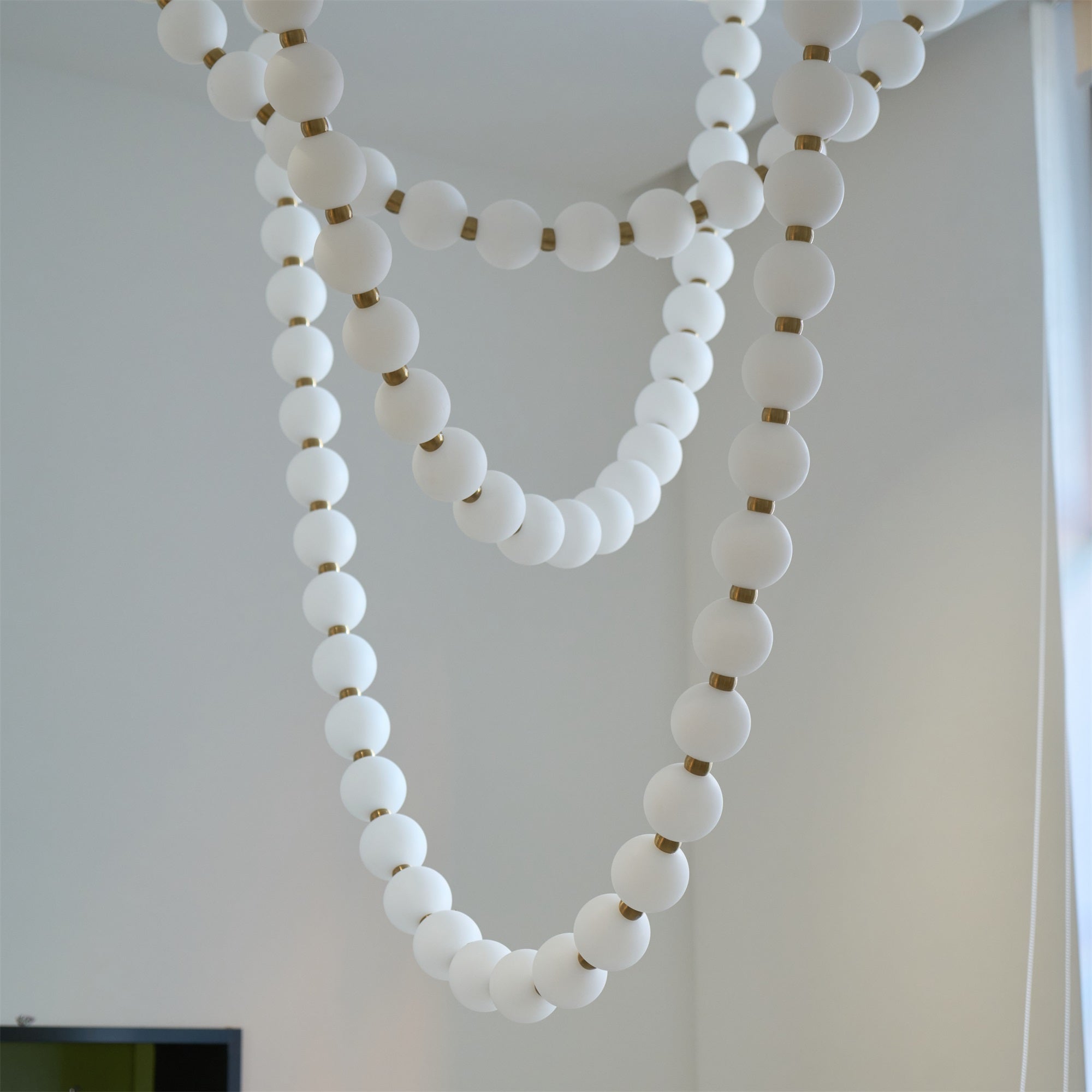 Icarara Modern Minimalist Pearl Necklace Glass Chandelier - Letslighting