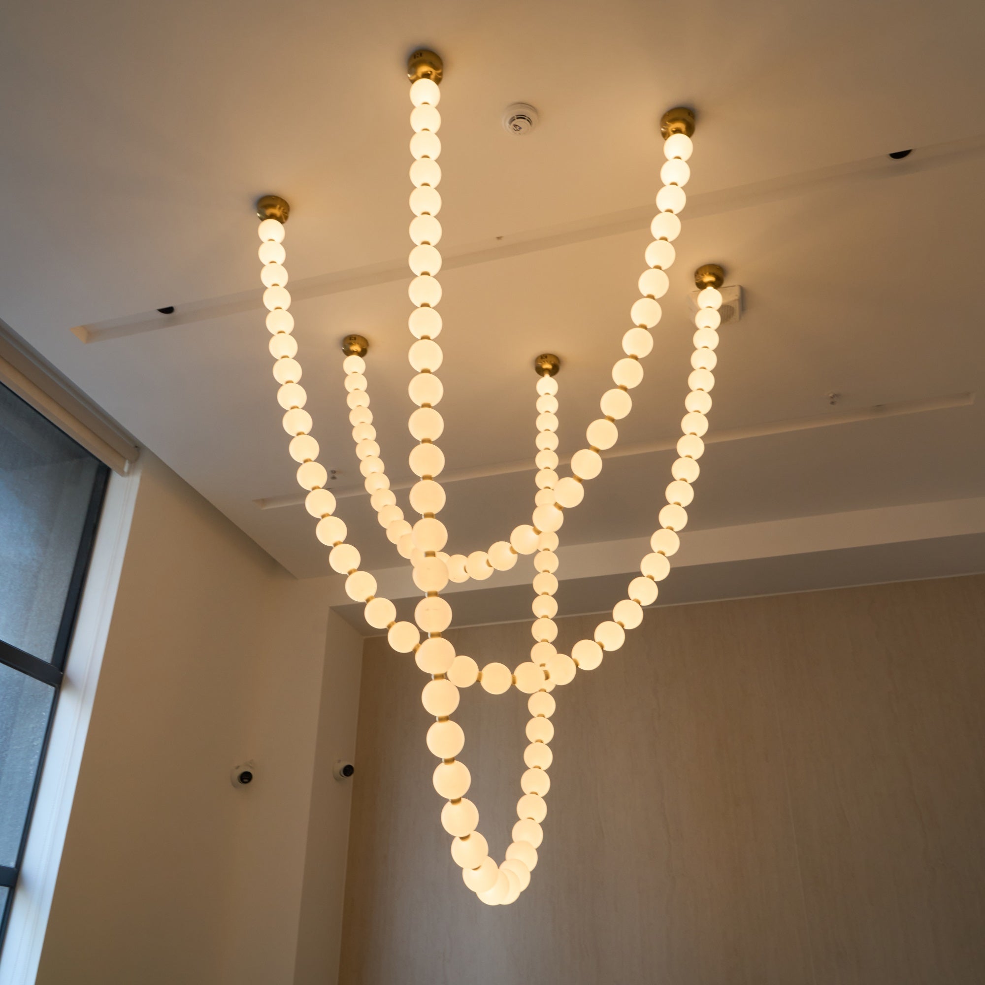 Icarara Modern Minimalist Pearl Necklace Glass Chandelier - Letslighting
