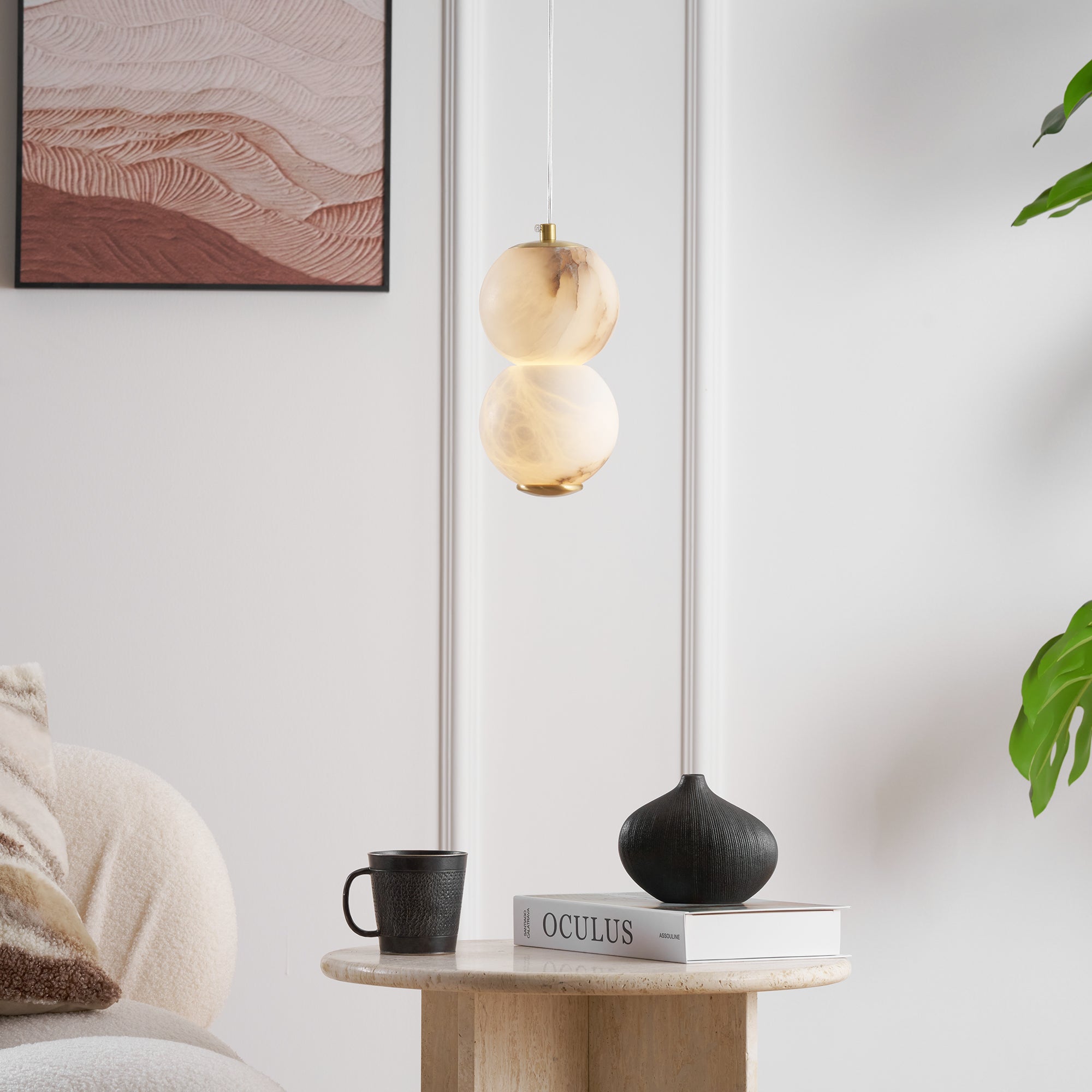 Ritta Alabaster  Pendant Light Head 2 /3/4