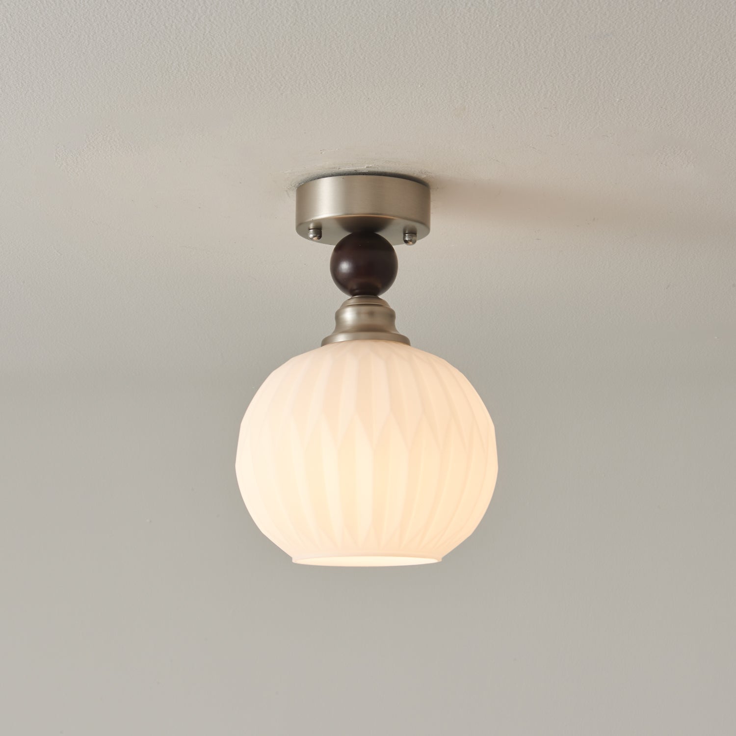 Ivcarila Modern Minimalist Pearl Sphere Glass Ceiling Lamp - Letslighting