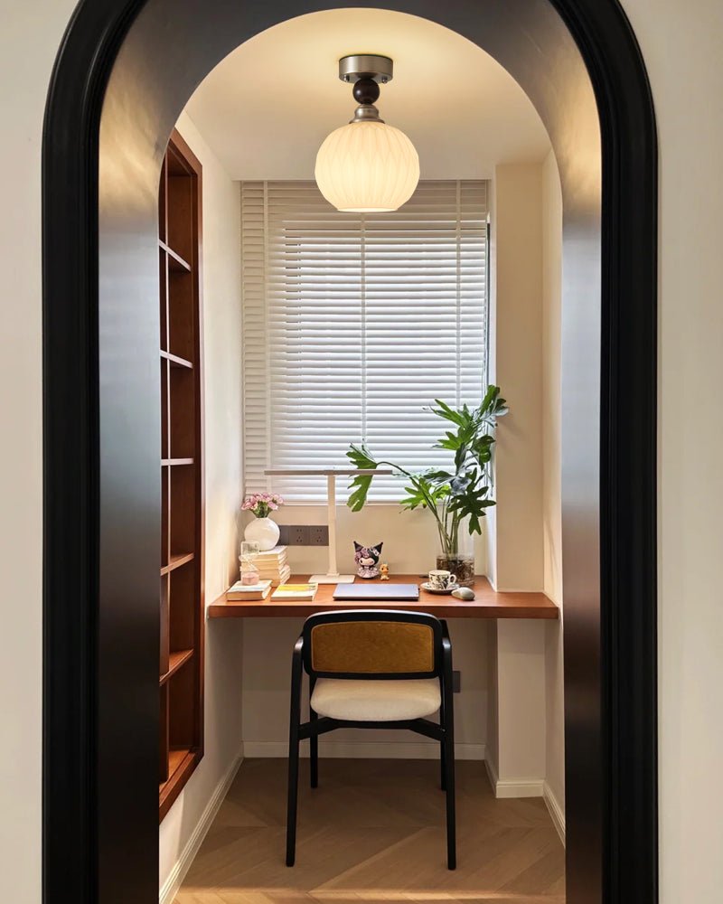 Ivcarila Modern Minimalist Pearl Sphere Glass Ceiling Lamp - Letslighting