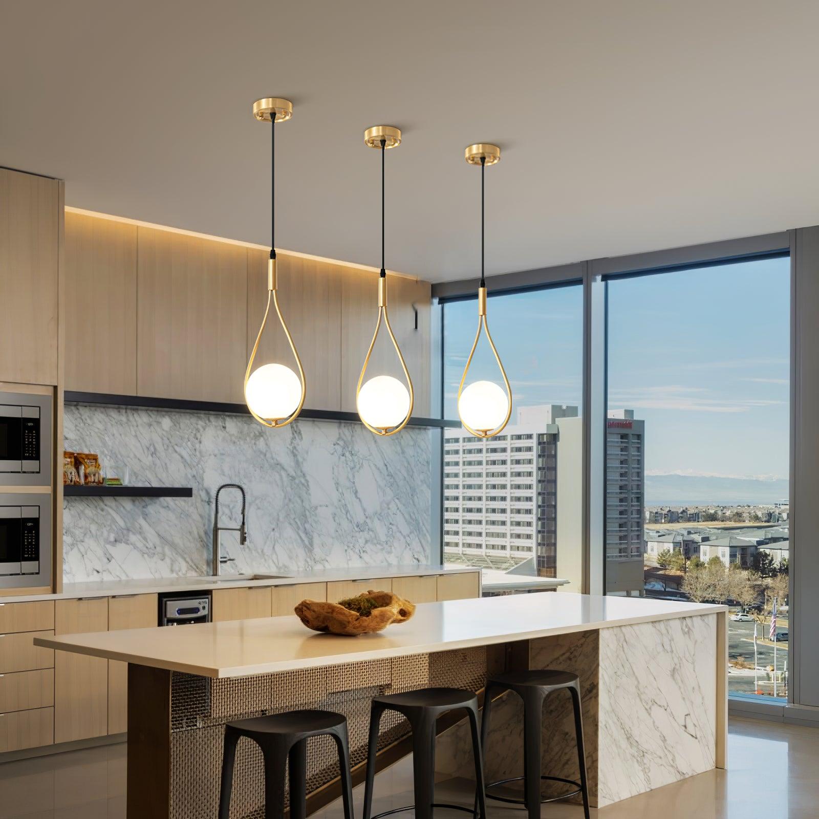 Droplet Modern Brass Pendant Light - Letslighting