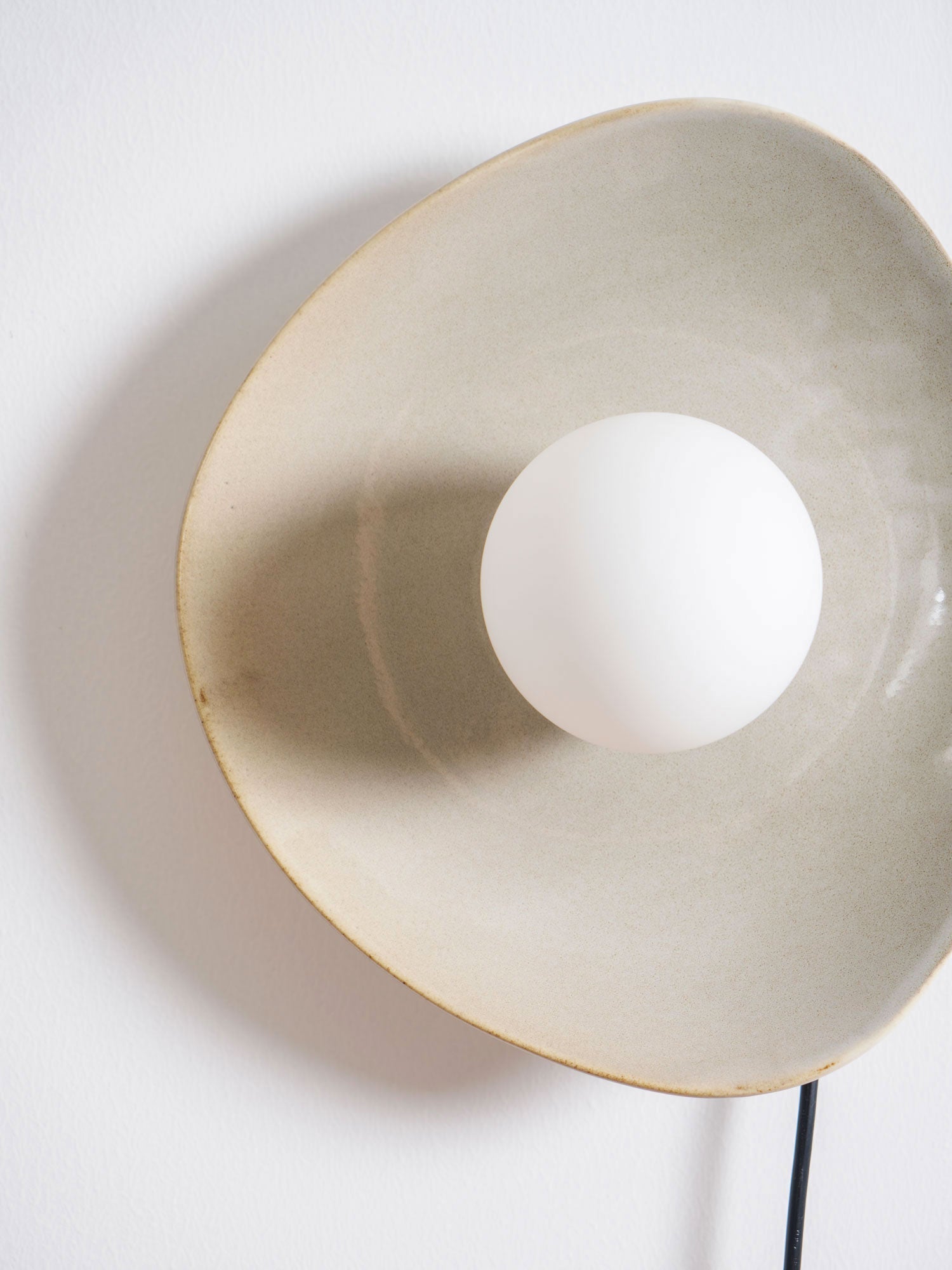 Nancy Pebble Disc Plug-in Ceramics Glass Wall Light - Letslighting