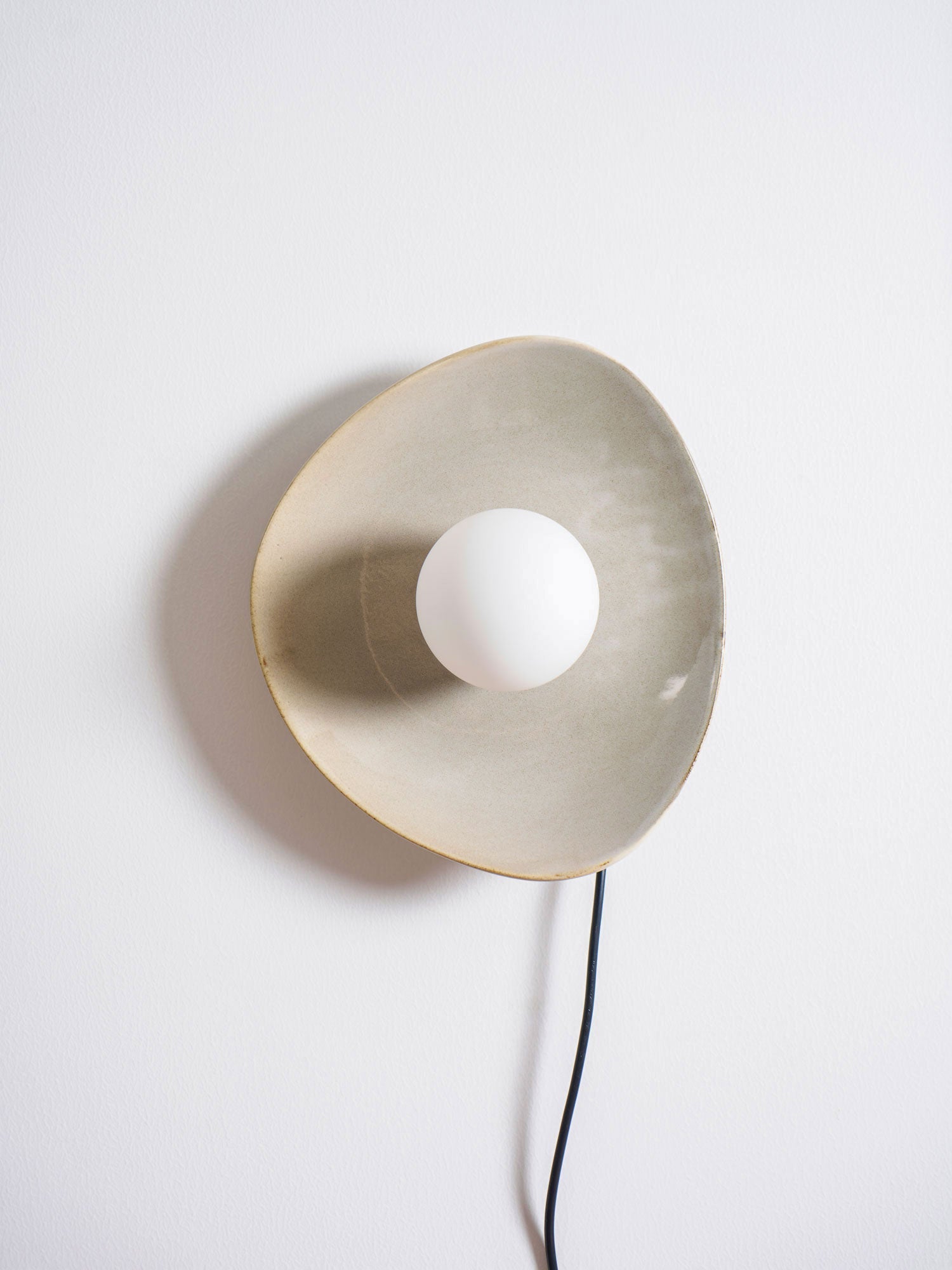 Nancy Pebble Disc Plug-in Ceramics Glass Wall Light - Letslighting