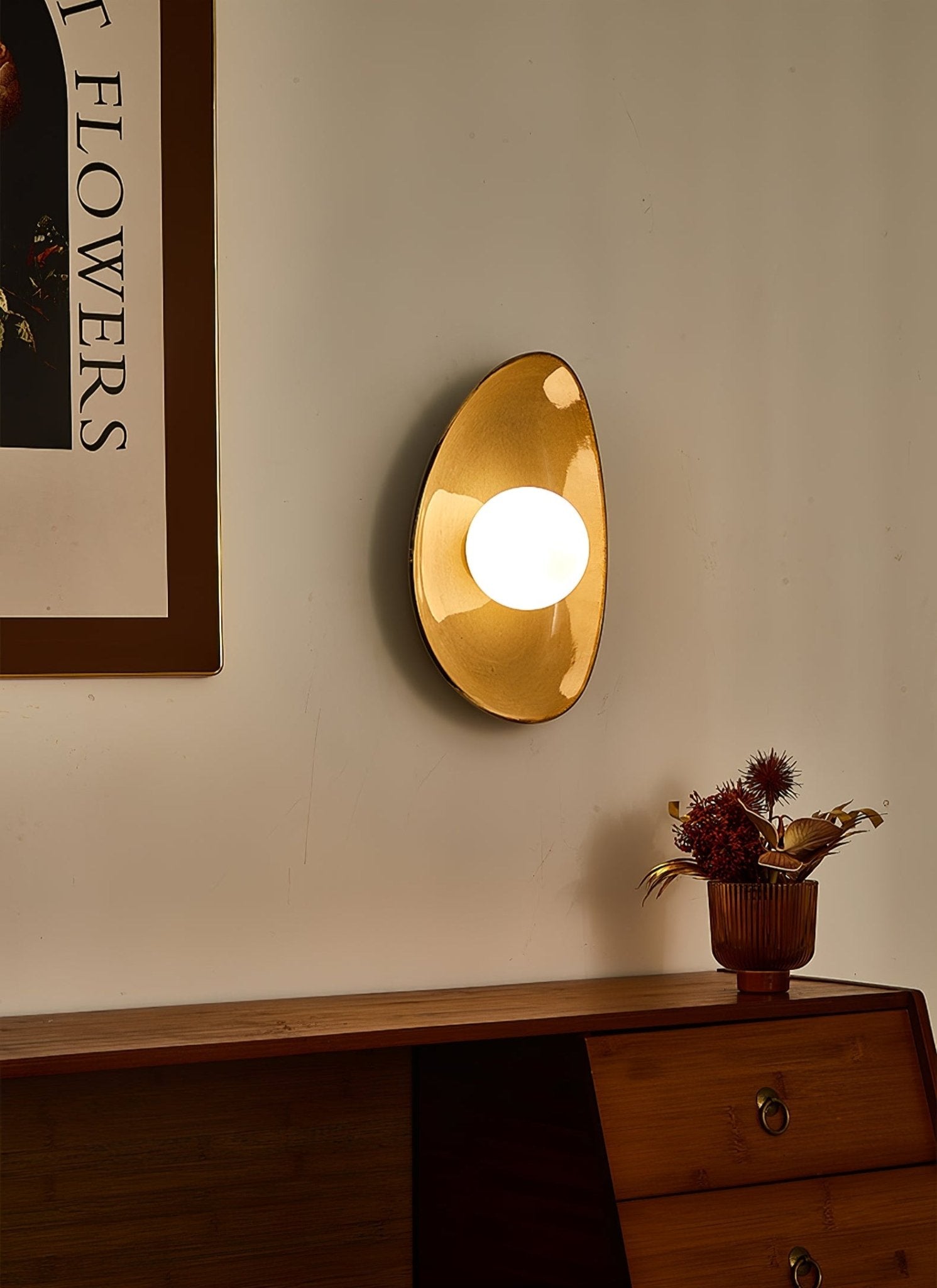 Ertalila Elegance Pebble Disc Ceramics Wall Light - Letslighting