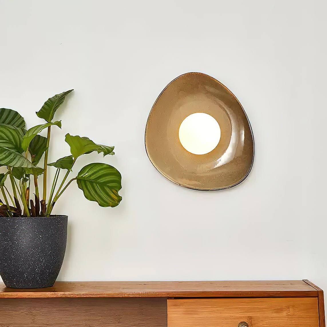 Ertalila Elegance Pebble Disc Ceramics Wall Light - Letslighting