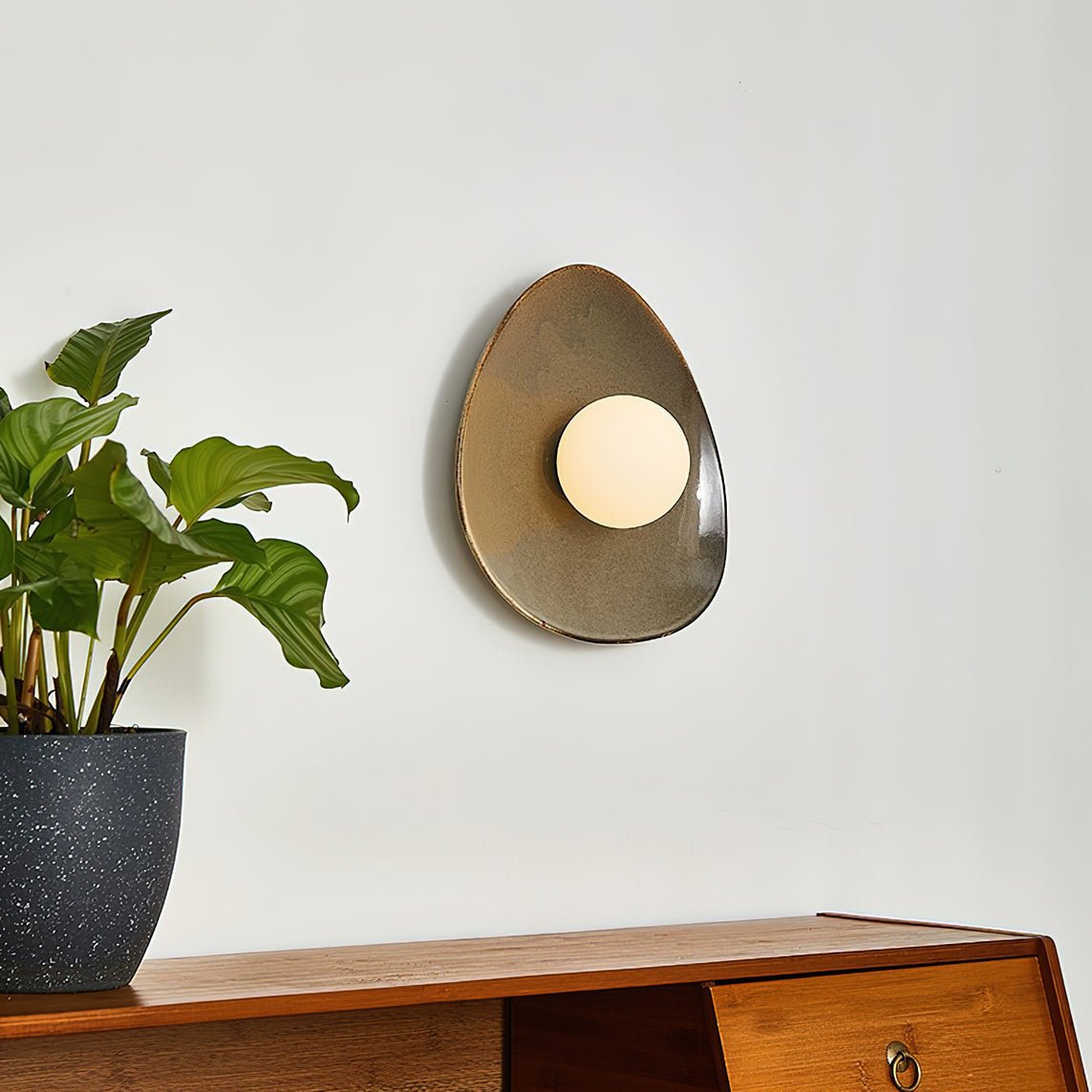 Ertalila Elegance Pebble Disc Ceramics Wall Light - Letslighting