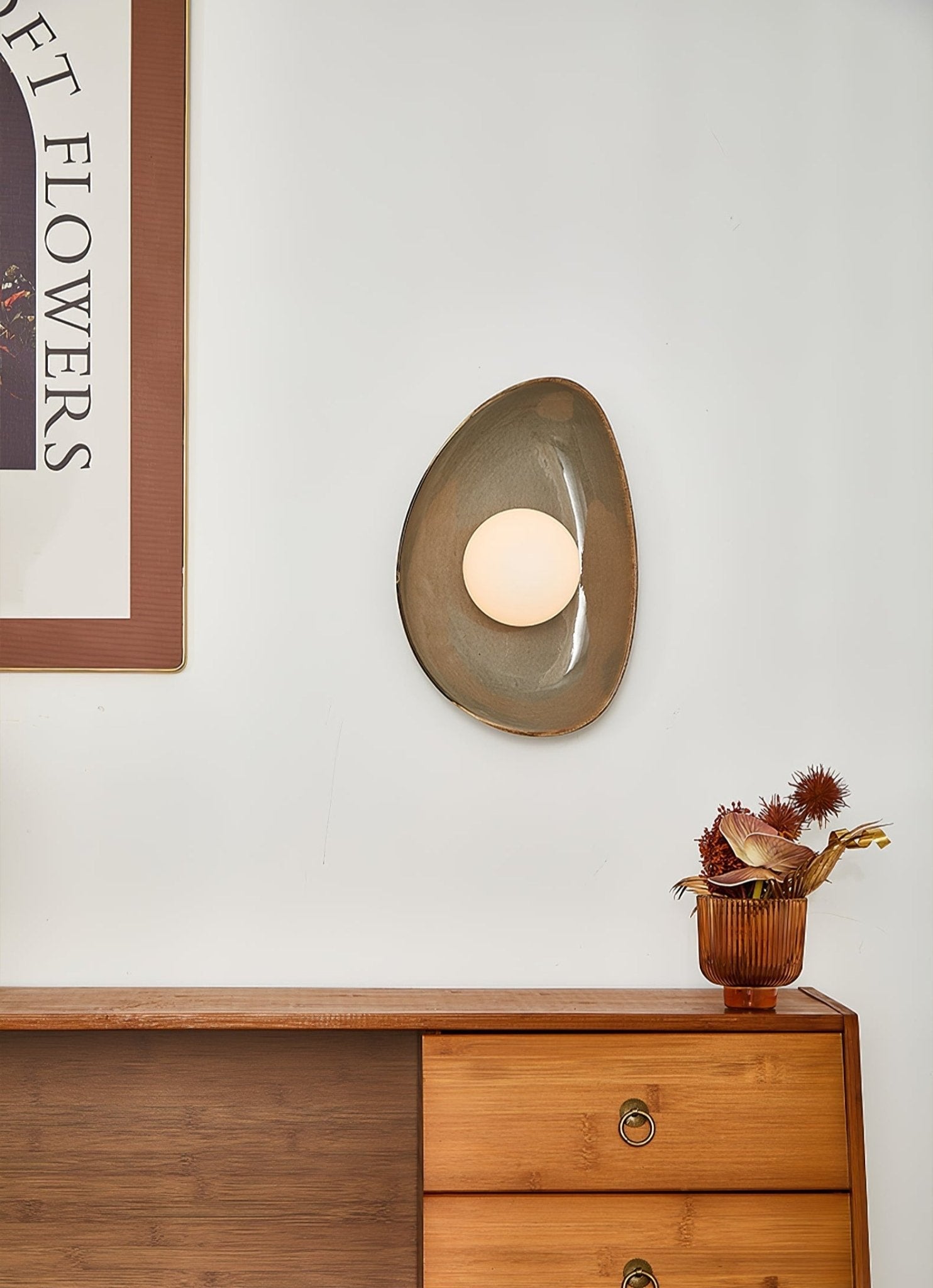 Ertalila Elegance Pebble Disc Ceramics Wall Light - Letslighting