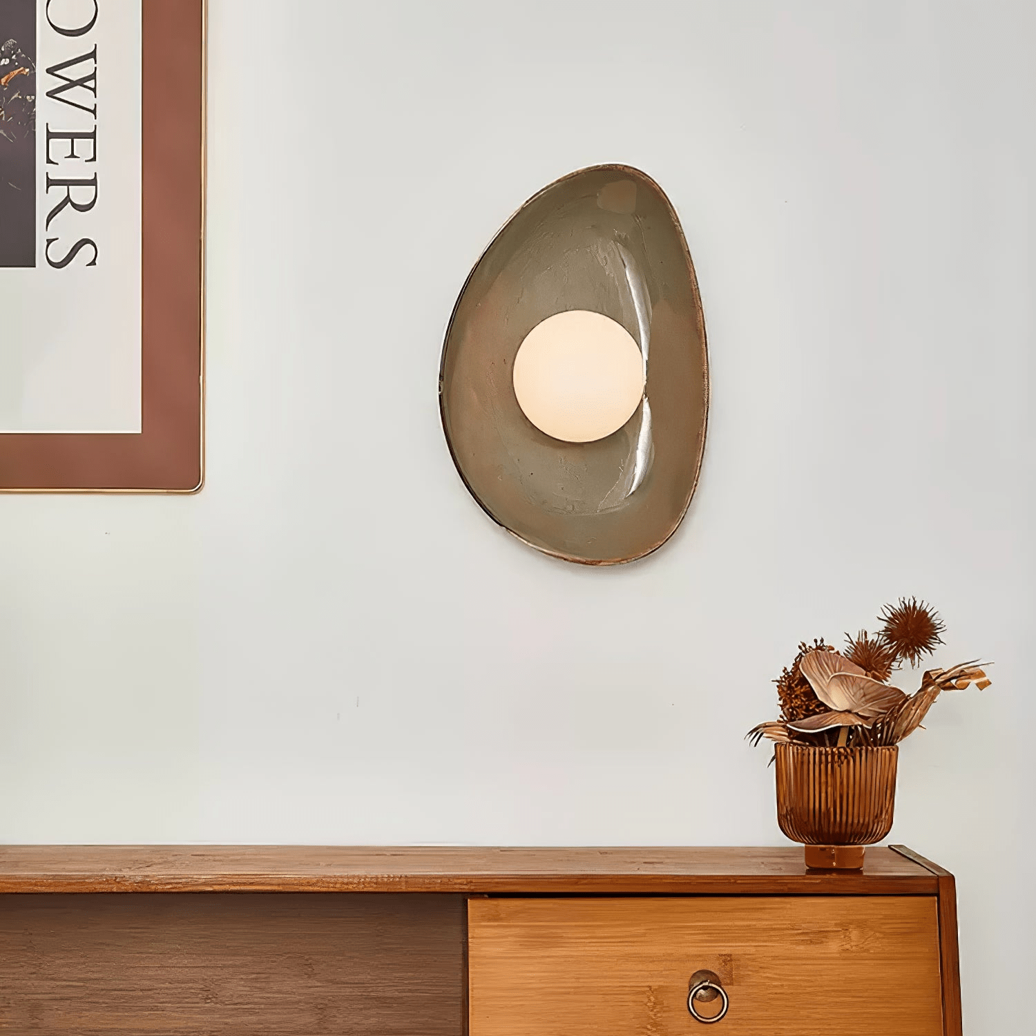 Ertalila Elegance Pebble Disc Ceramics Wall Light - Letslighting