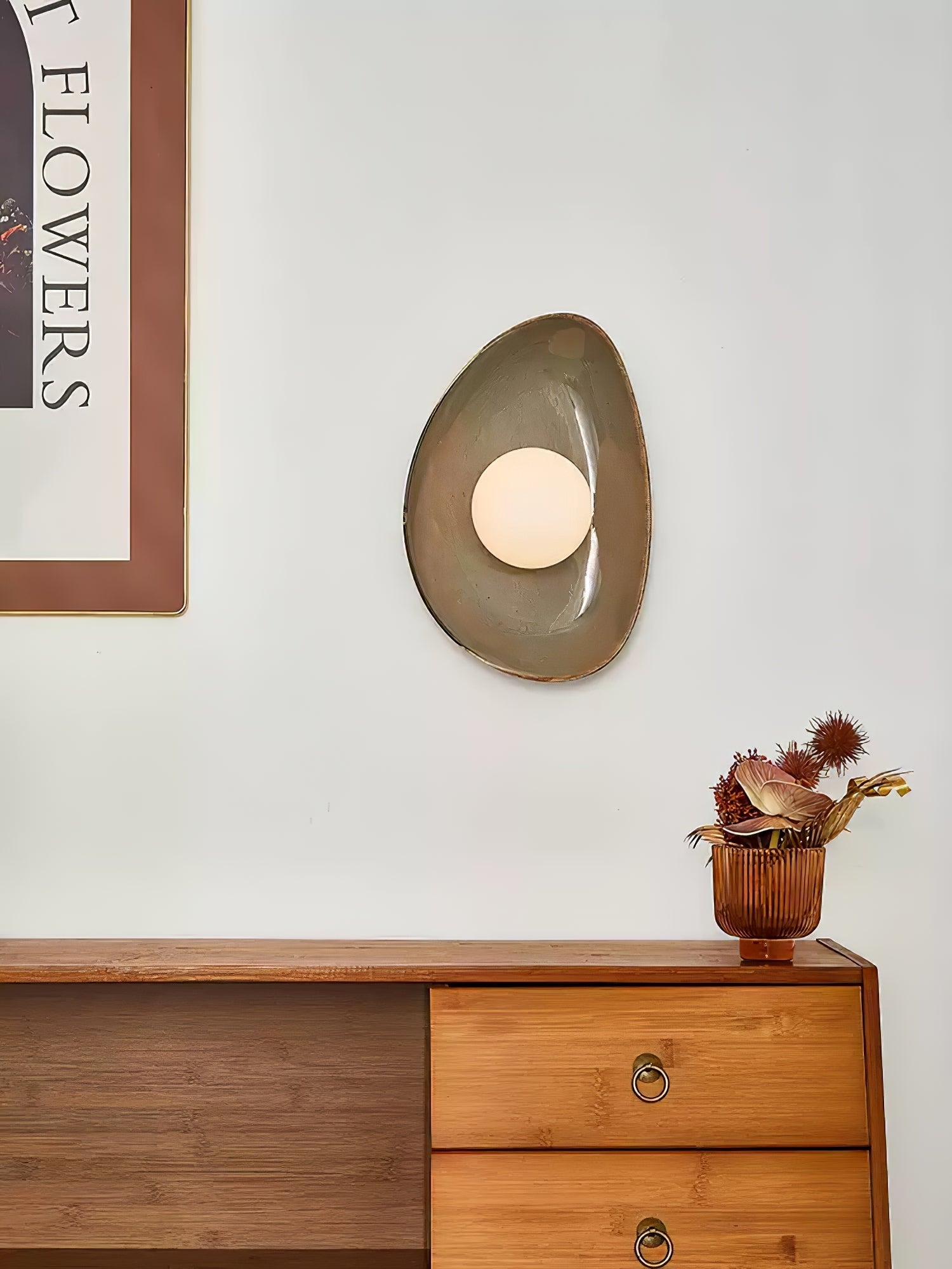 Ertalila Elegance Pebble Disc Ceramics Wall Light - Letslighting