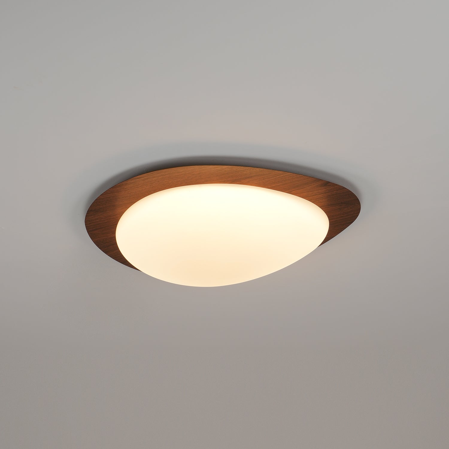 Muto Pebble Walnut Ceiling Light