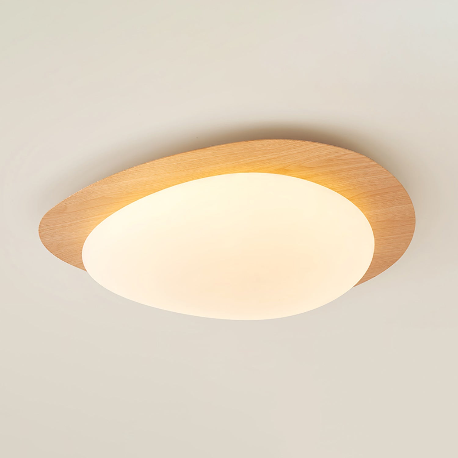 Muto Pebble Walnut Ceiling Light