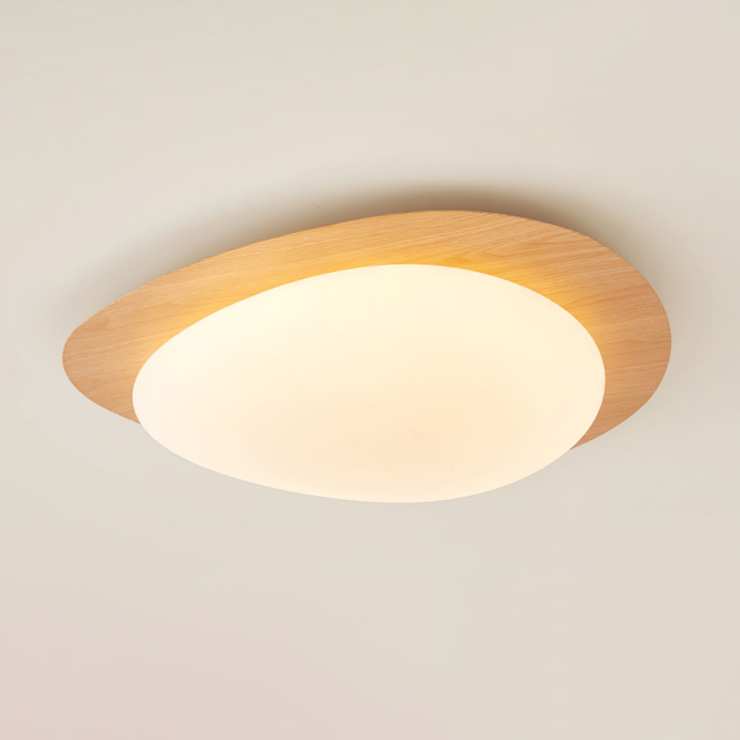 Muto Pebble Walnut Ceiling Light