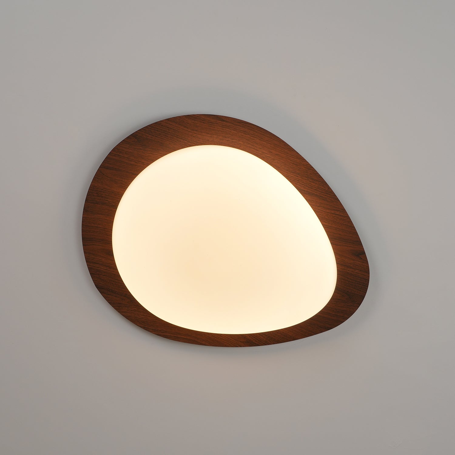 Muto Pebble Walnut Ceiling Light