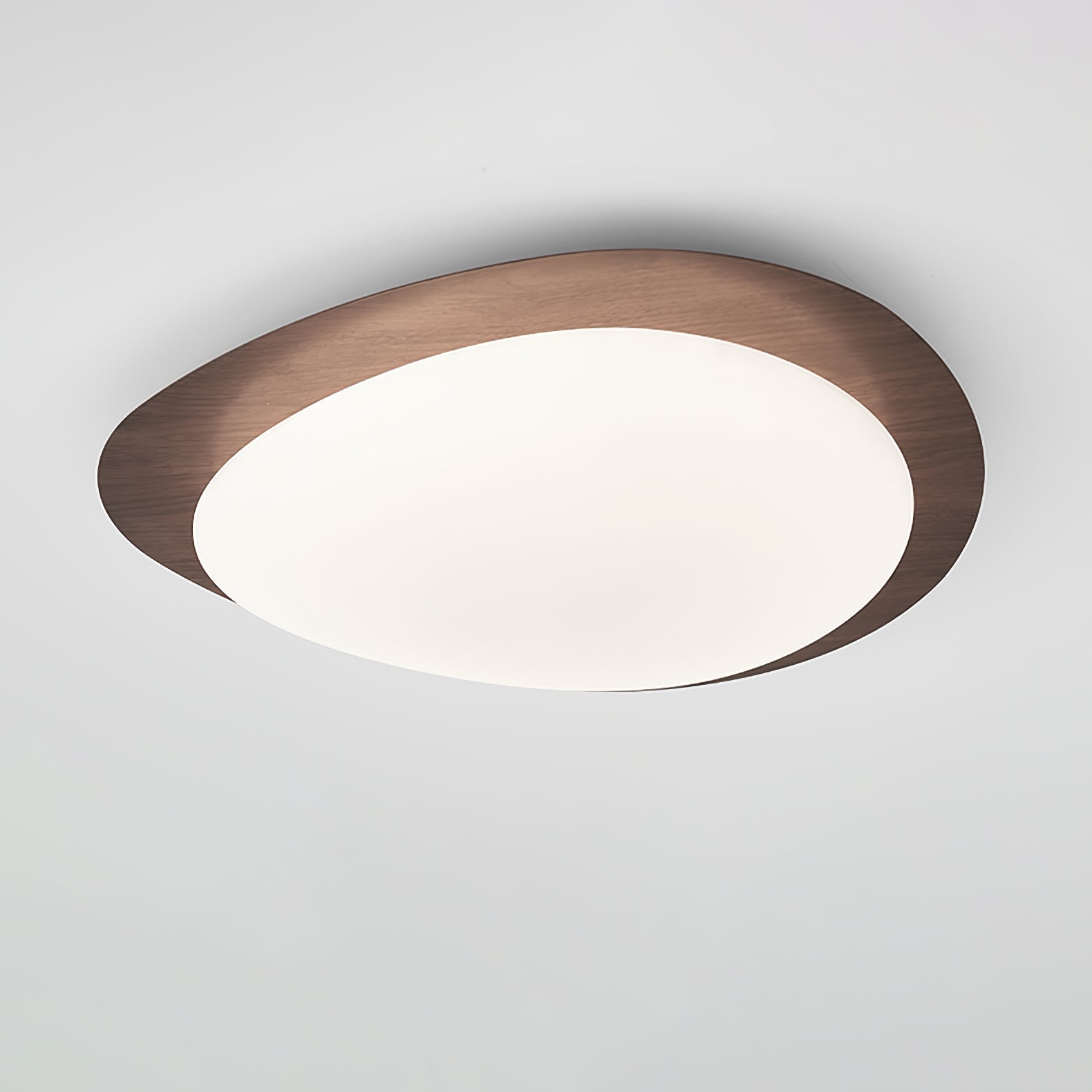 Muto Pebble Walnut Ceiling Light