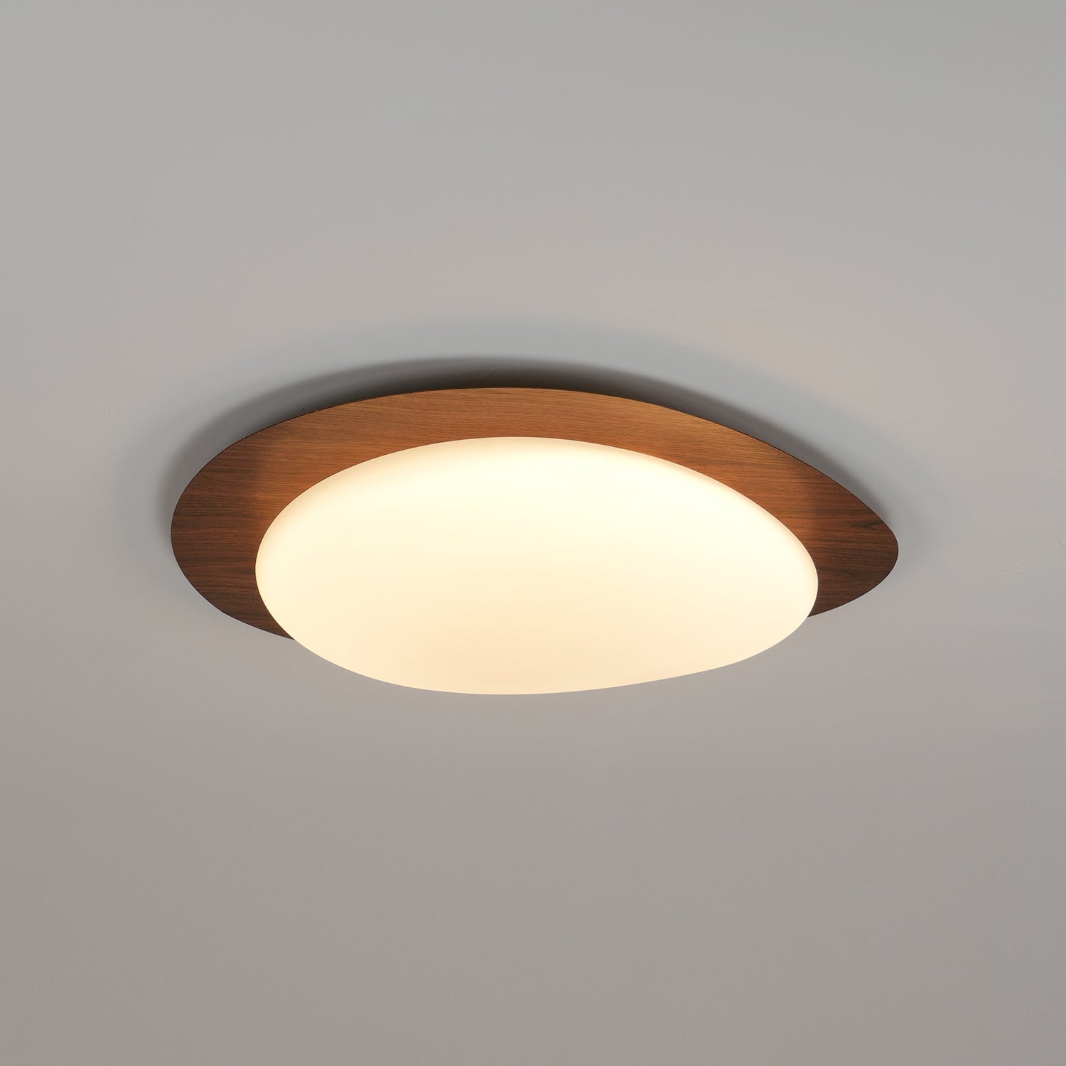 Muto Pebble Walnut Ceiling Light
