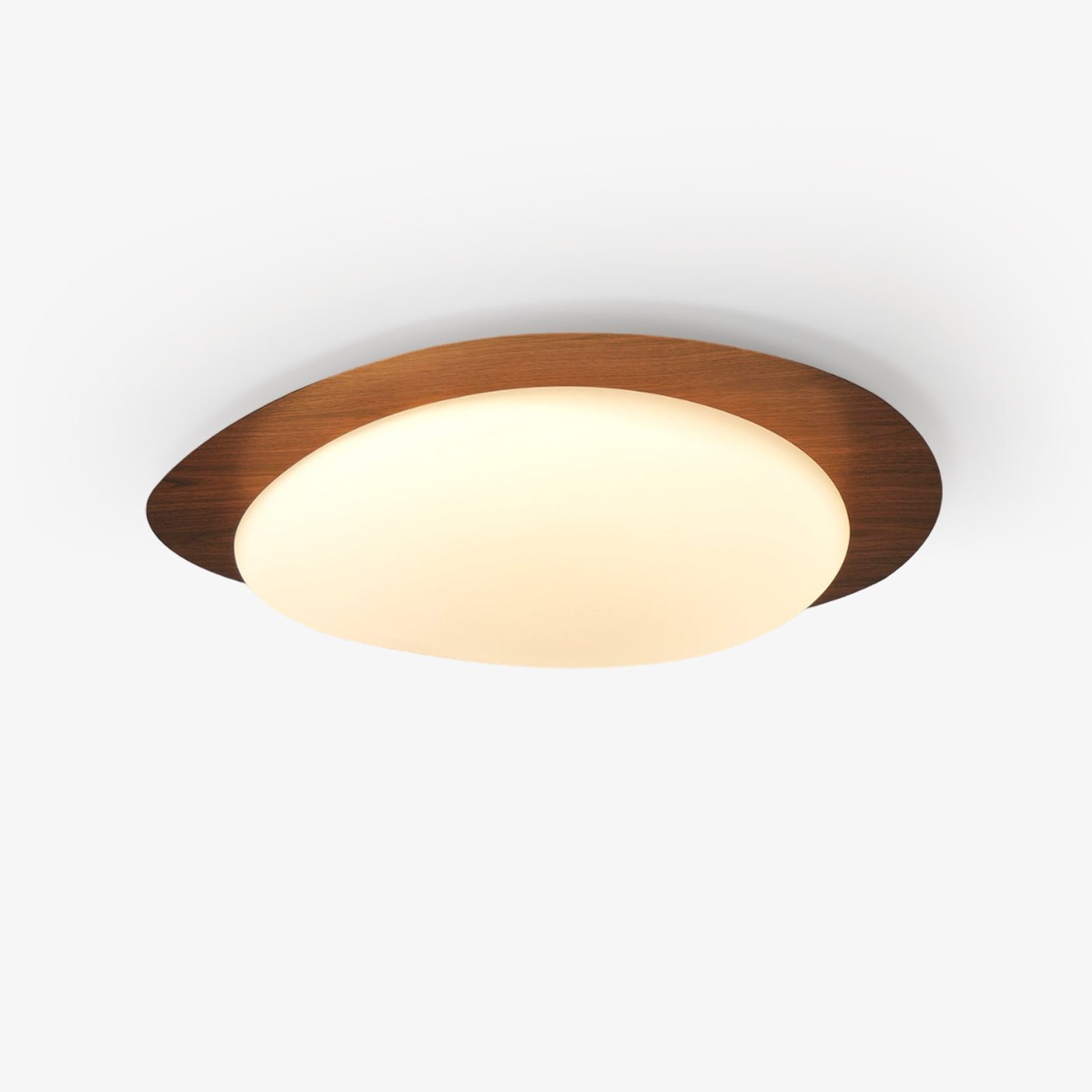Muto Pebble Walnut Ceiling Light
