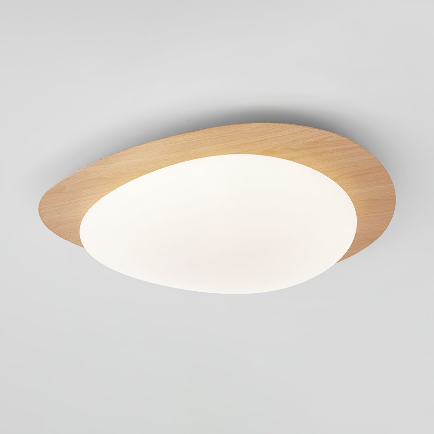 Muto Pebble Walnut Ceiling Light