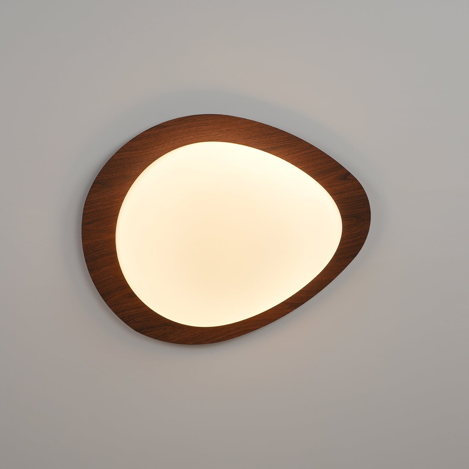 Muto Pebble Walnut Ceiling Light
