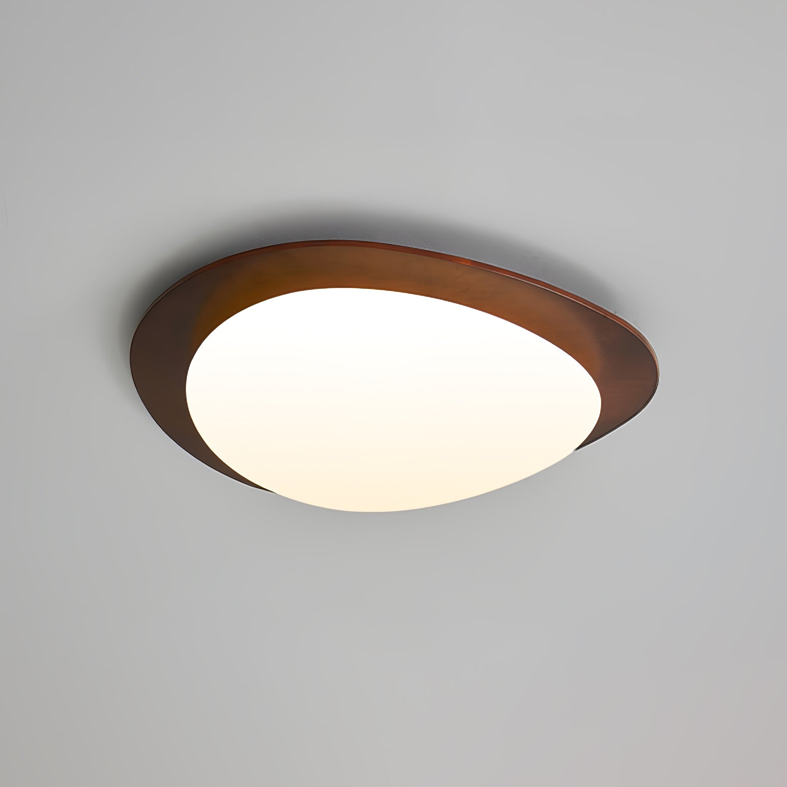 Lustra Ceiling Light Wooden Walnut Pebble - Letslighting