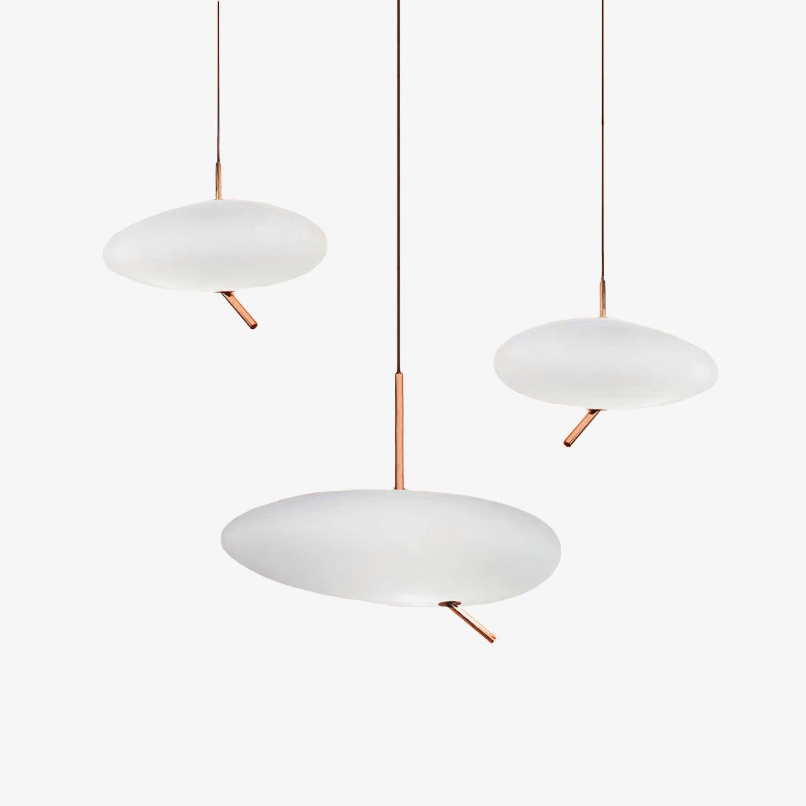 Valentina Rose Gold Pebble Pendant Light - Letslighting