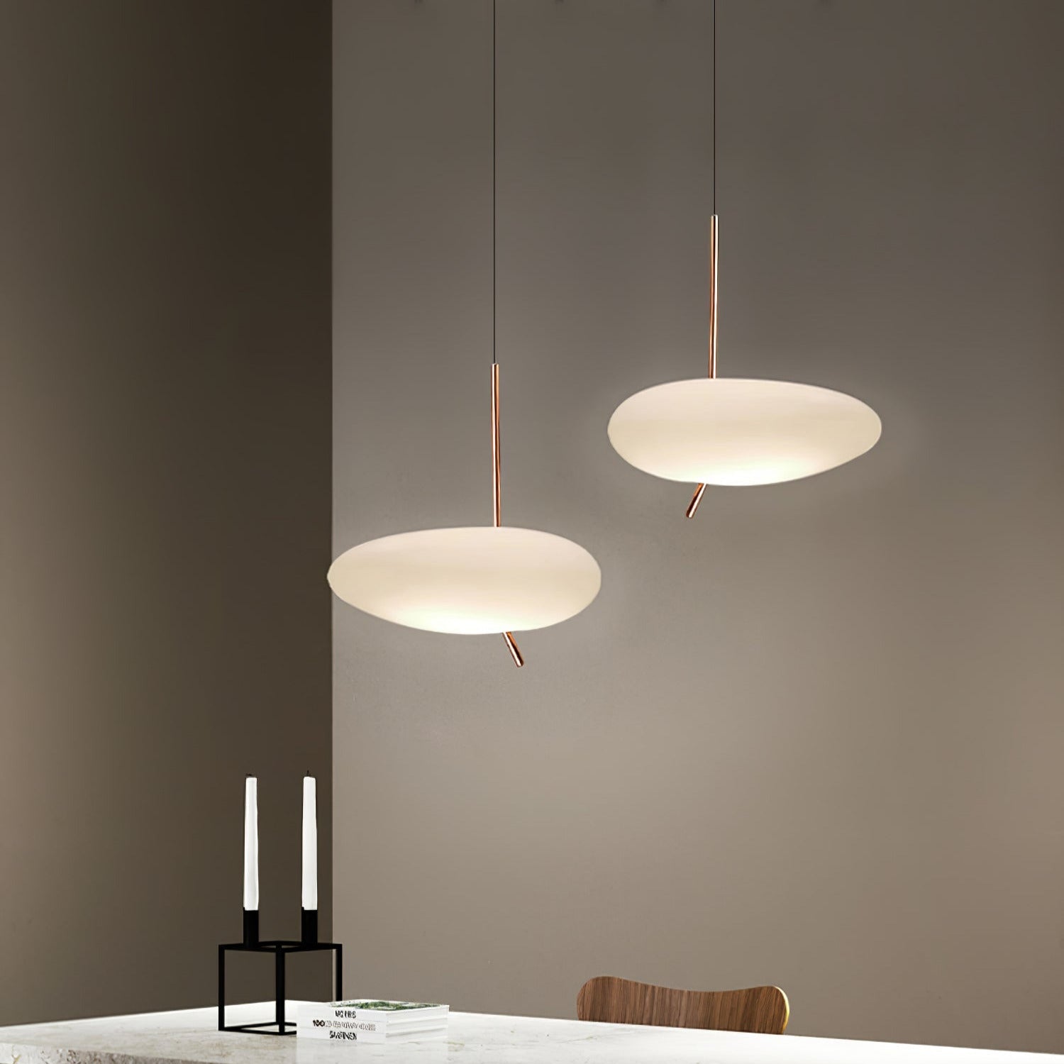 Valentina Rose Gold Pebble Pendant Light - Letslighting