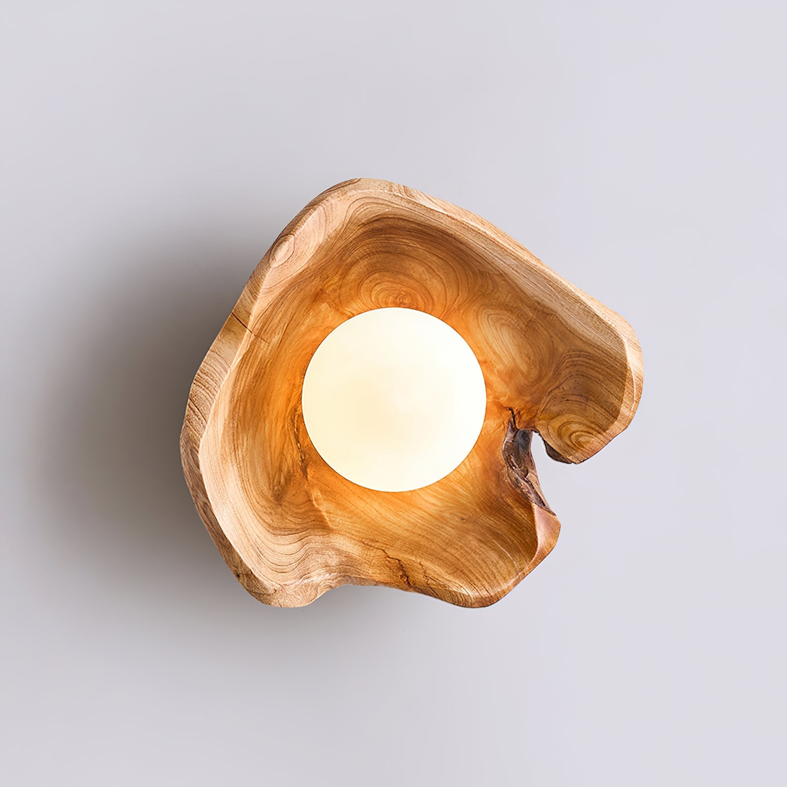 Tiffany Organic Carved Wood Wall Light - Letslighting
