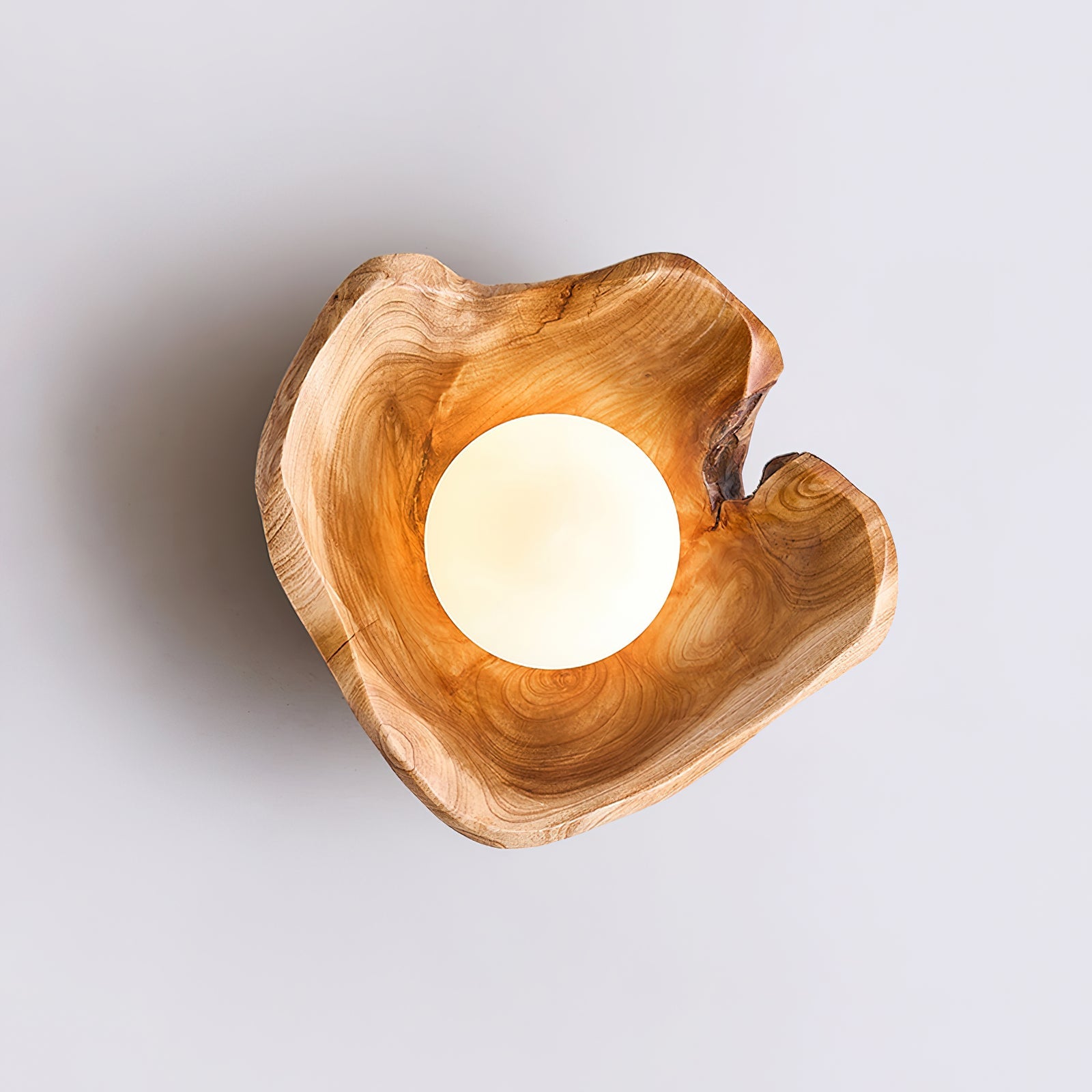 Tiffany Organic Carved Wood Wall Light - Letslighting