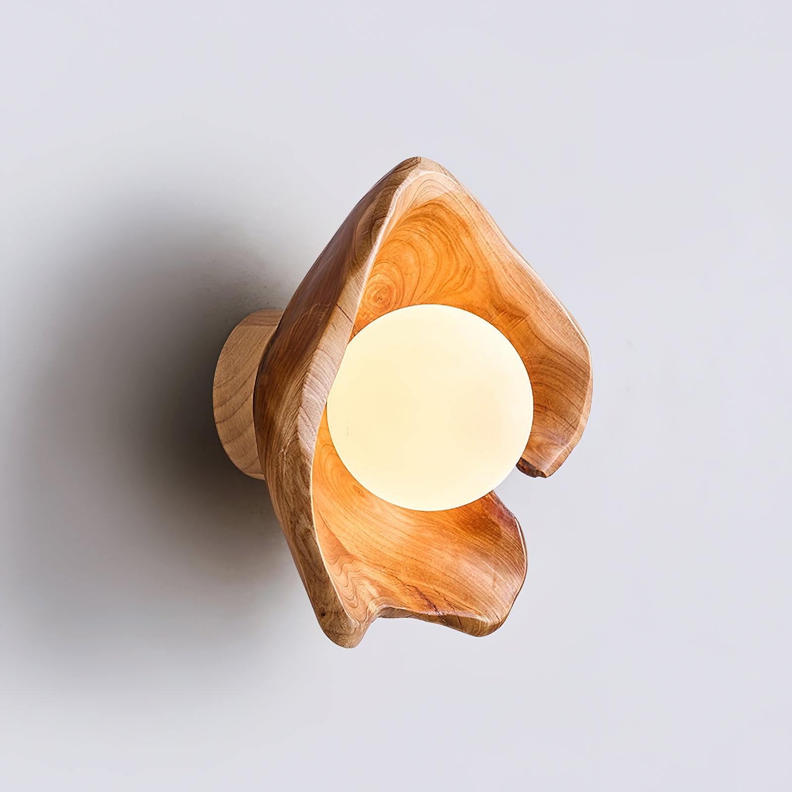 Tiffany Organic Carved Wood Wall Light - Letslighting