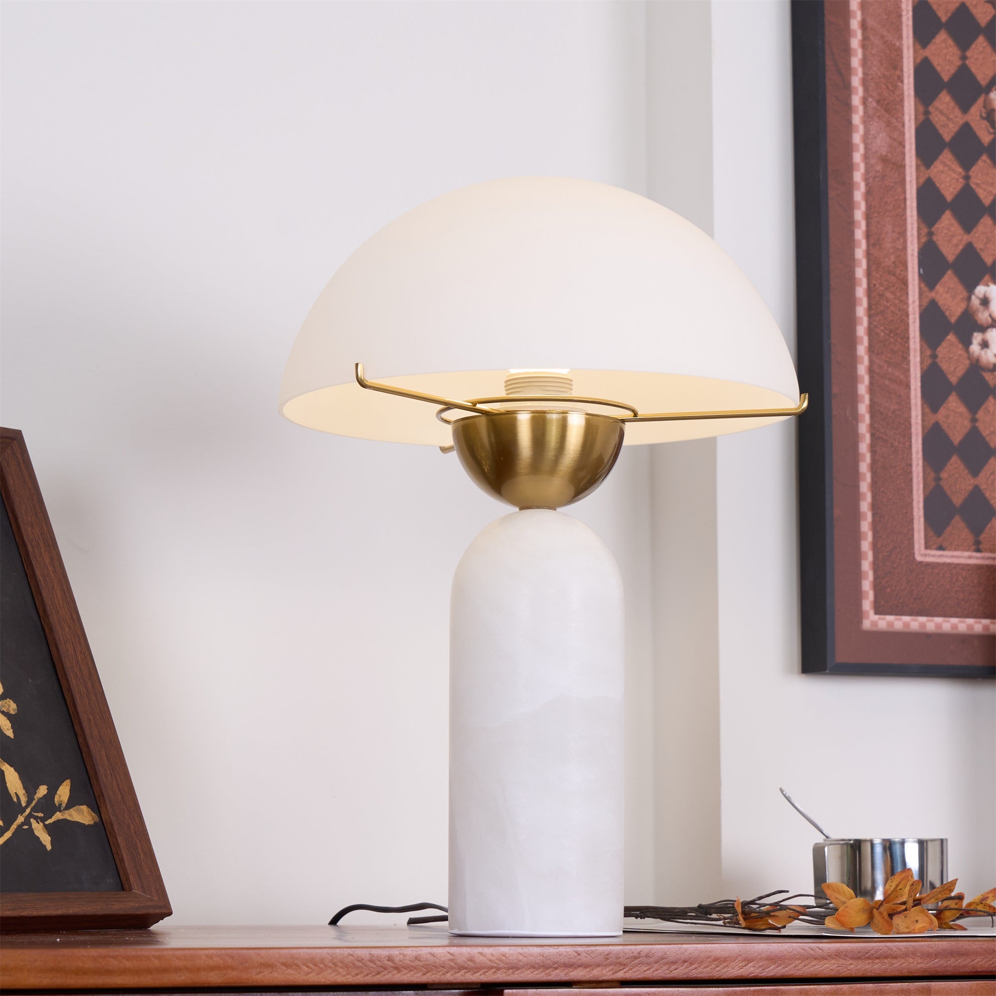 Veviniel Alabaster Table Lamp - Letslighting