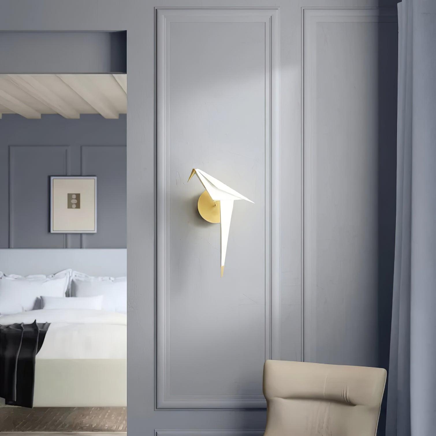 Cunorara Nordic Art Paper Crane Wall Lamp - Letslighting