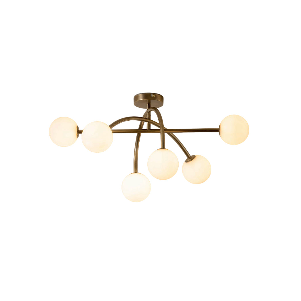Sythael Modern Minimalist Brass Glass Ceiling Lamp - Letslighting