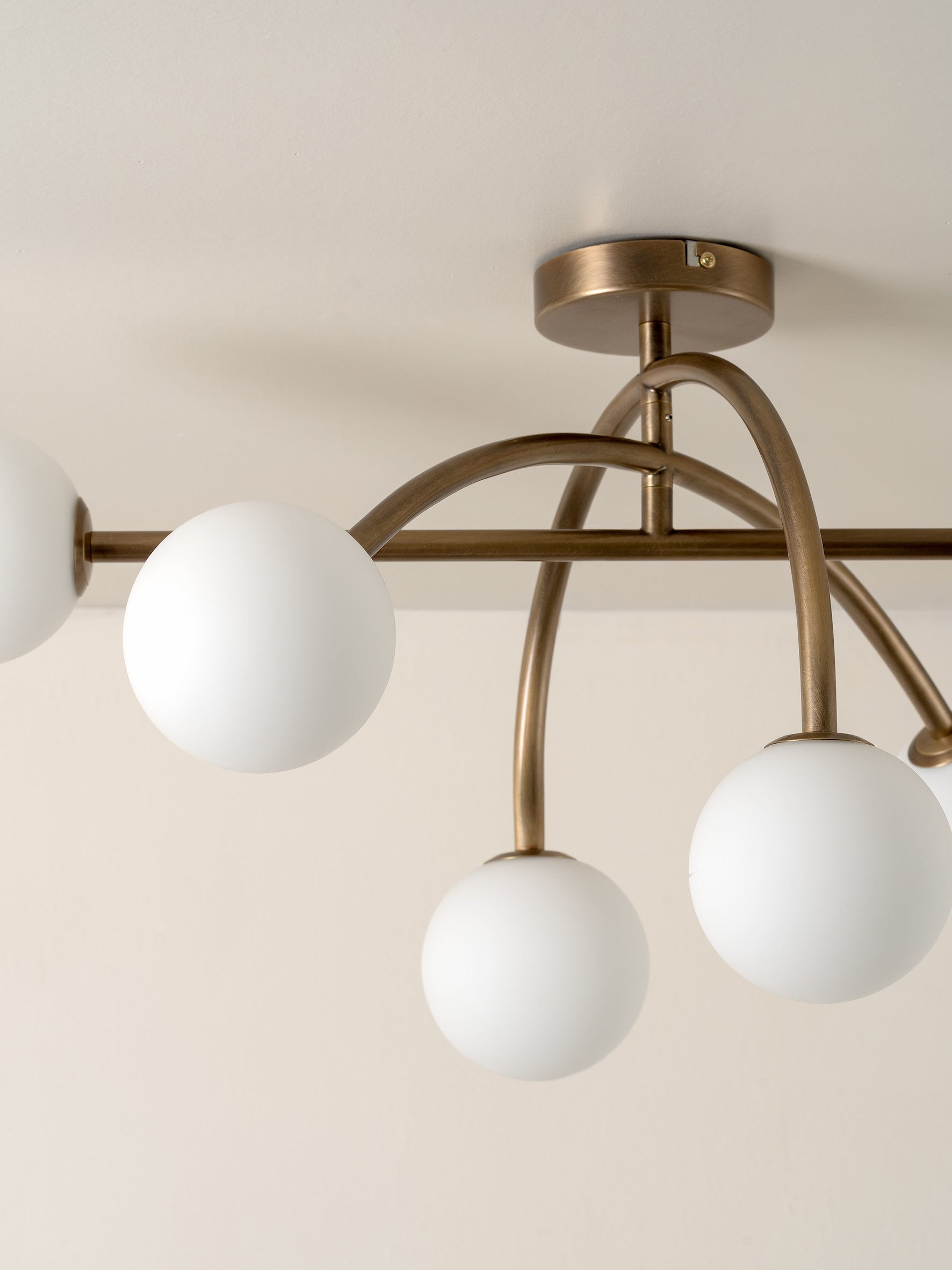 Sythael Modern Minimalist Brass Glass Ceiling Lamp - Letslighting