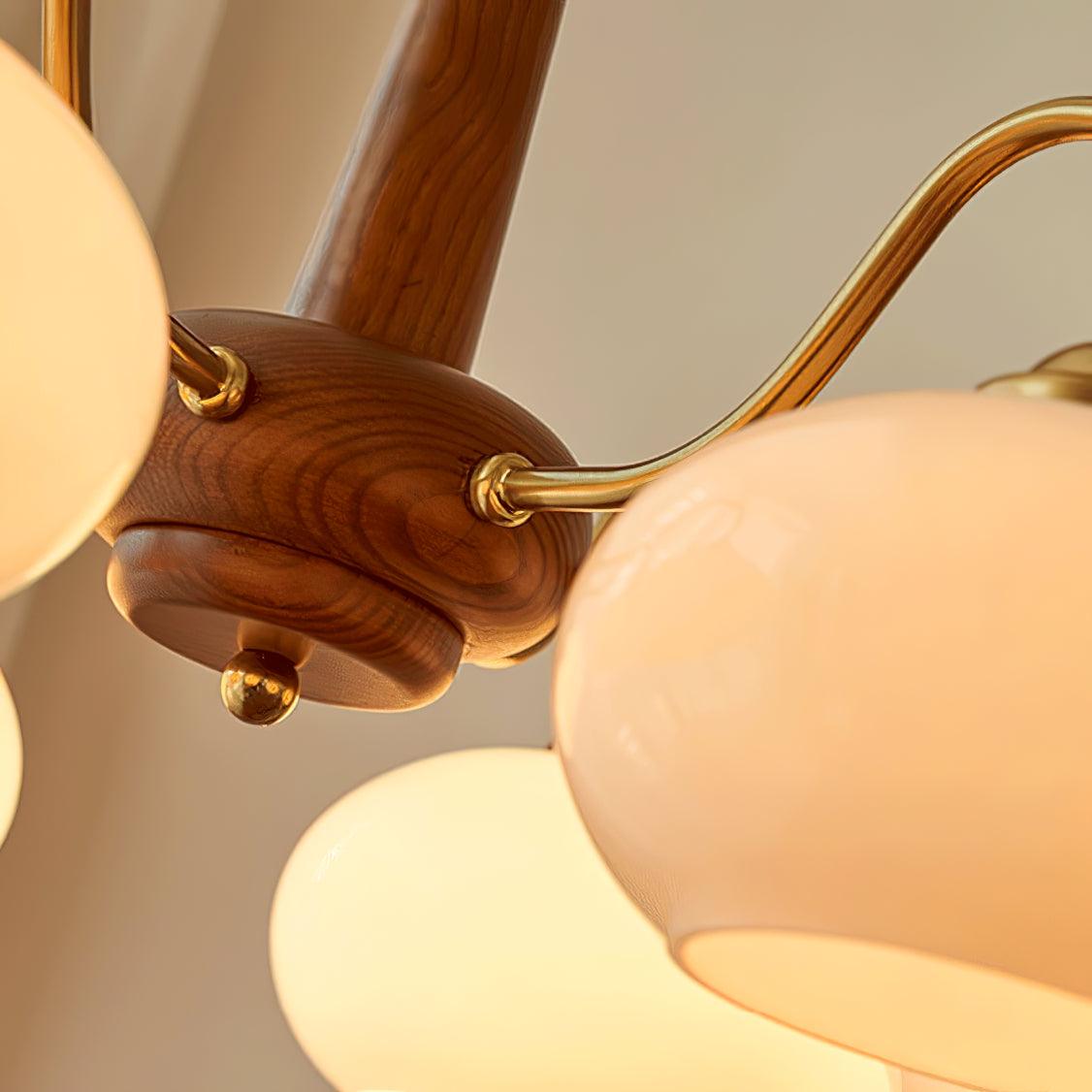 Lustra Pendant Lamp Persimmon Brass Glass Elegant - Letslighting