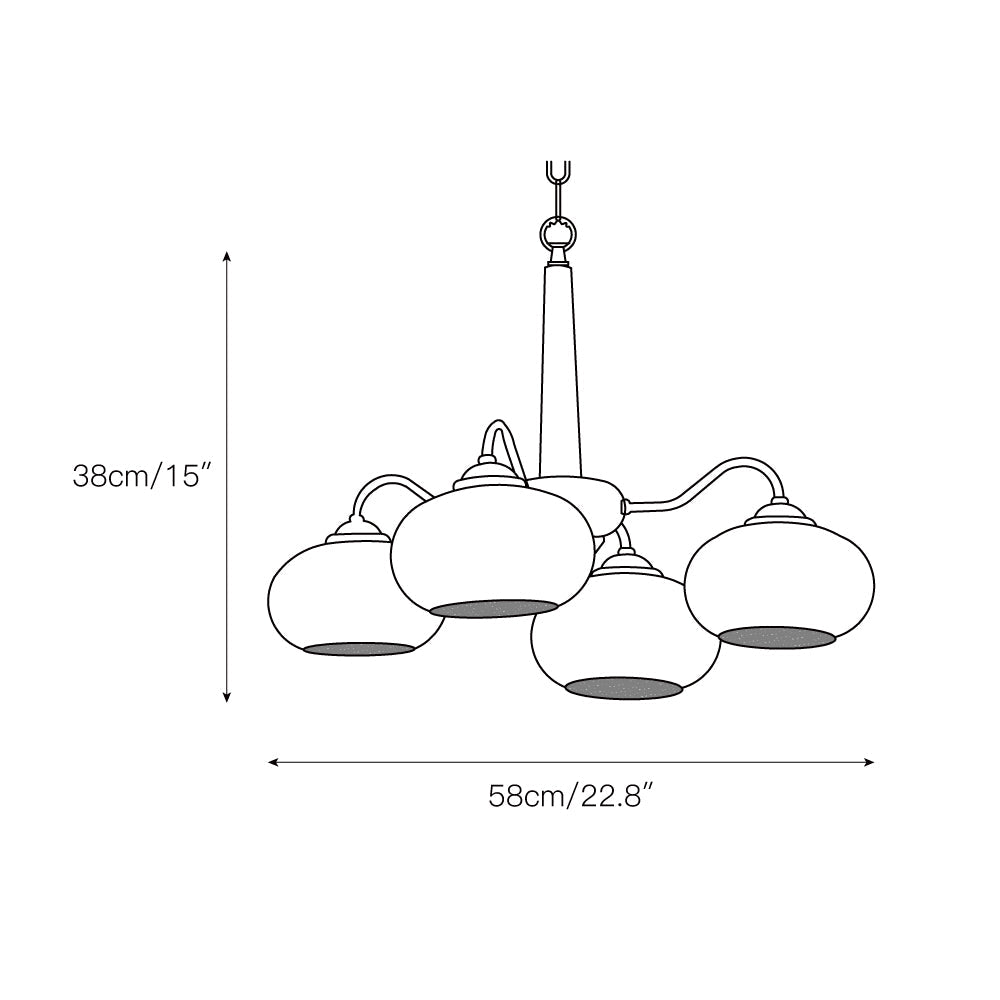 Elmiror Premium Nordic Art Wood Glass Chandelier - Letslighting