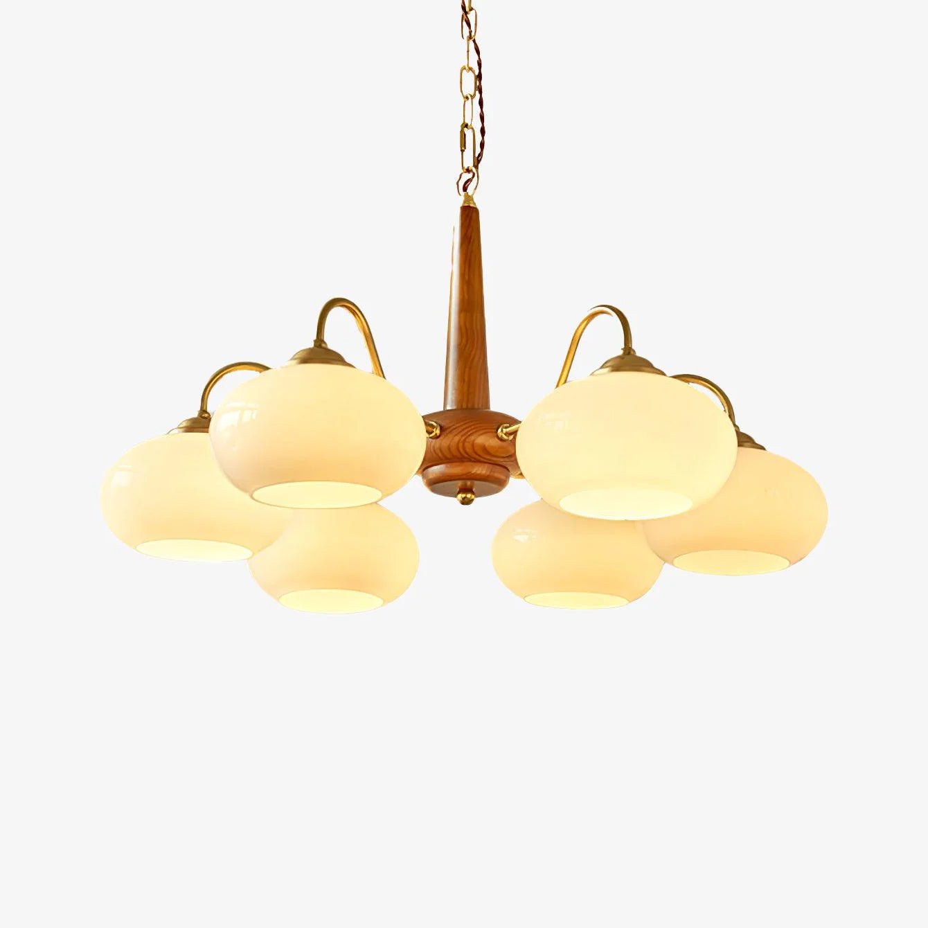 Lustra Pendant Lamp Persimmon Brass Glass Elegant - Letslighting