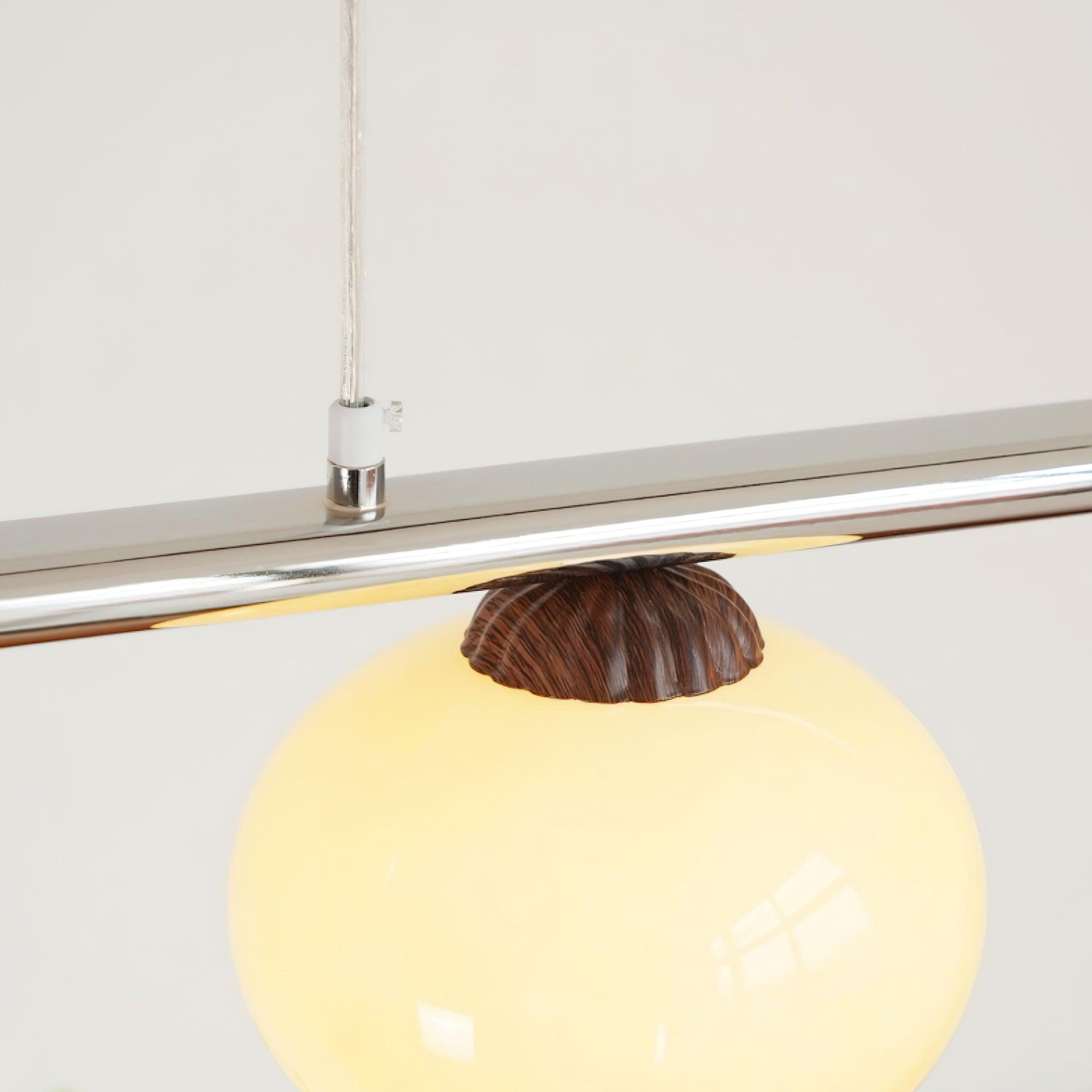 Lustra Chandelier Linear Glass Persimmon Shades - Letslighting