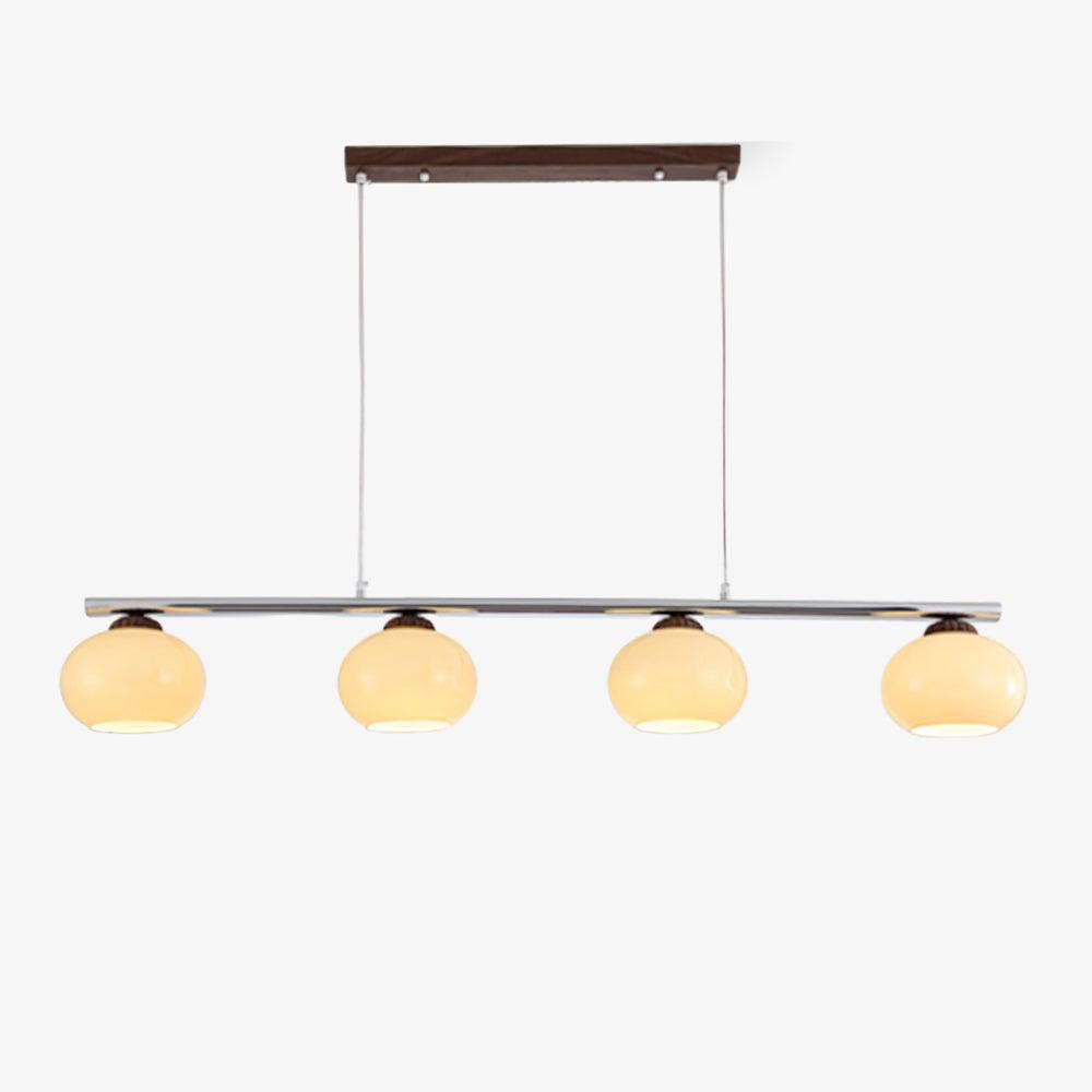 Lustra Chandelier Linear Glass Persimmon Shades - Letslighting