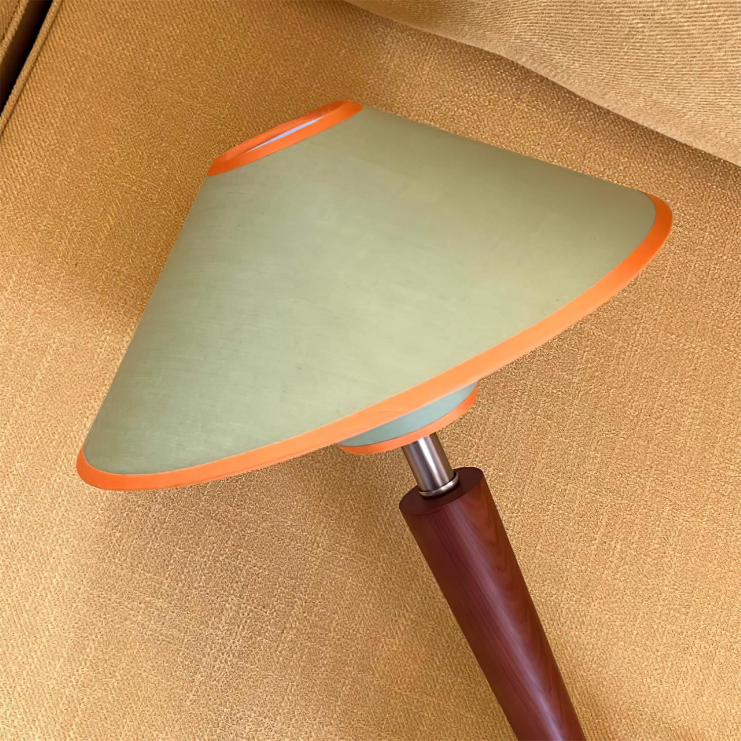 Perzel Table Lamp Wood Stem Fabric Shade - Letslighting