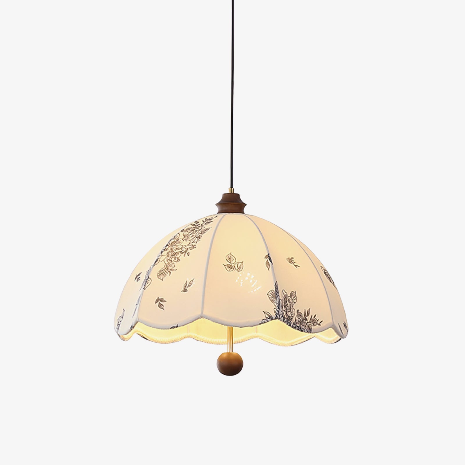 Vevenir Petal Whisper Wood Fabric Pendant Lamp - Letslighting