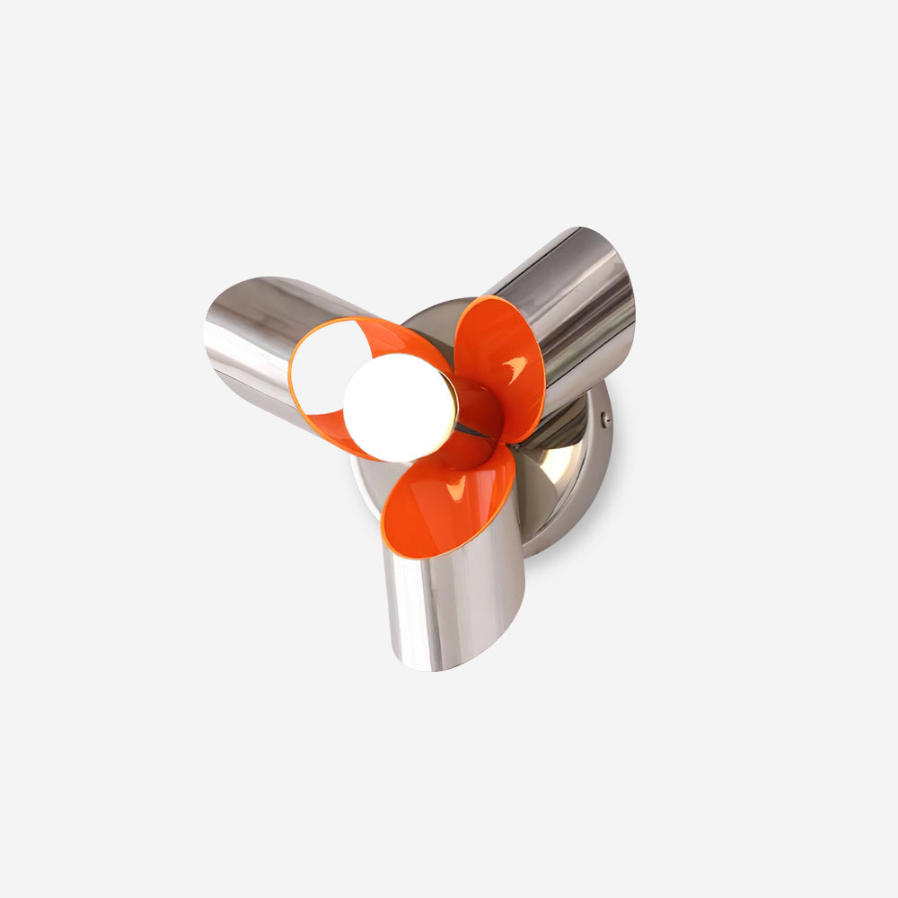 Petala Wall Lamp Chrome Petals Orange Interior - Letslighting