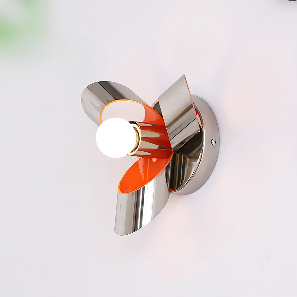 Petala Wall Lamp Chrome Petals Orange Interior - Letslighting