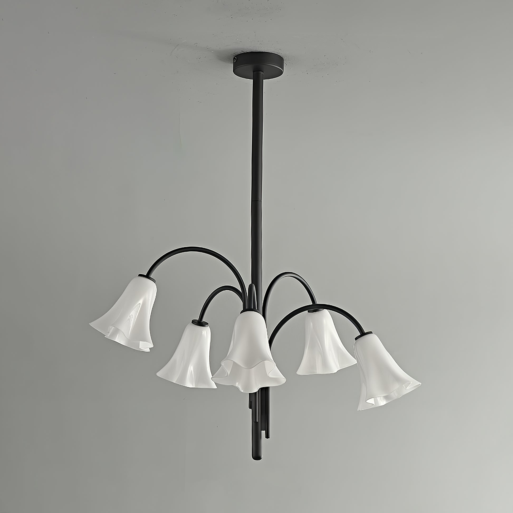 Aurora Chandelier Blossom Petal Glass Arms - Letslighting