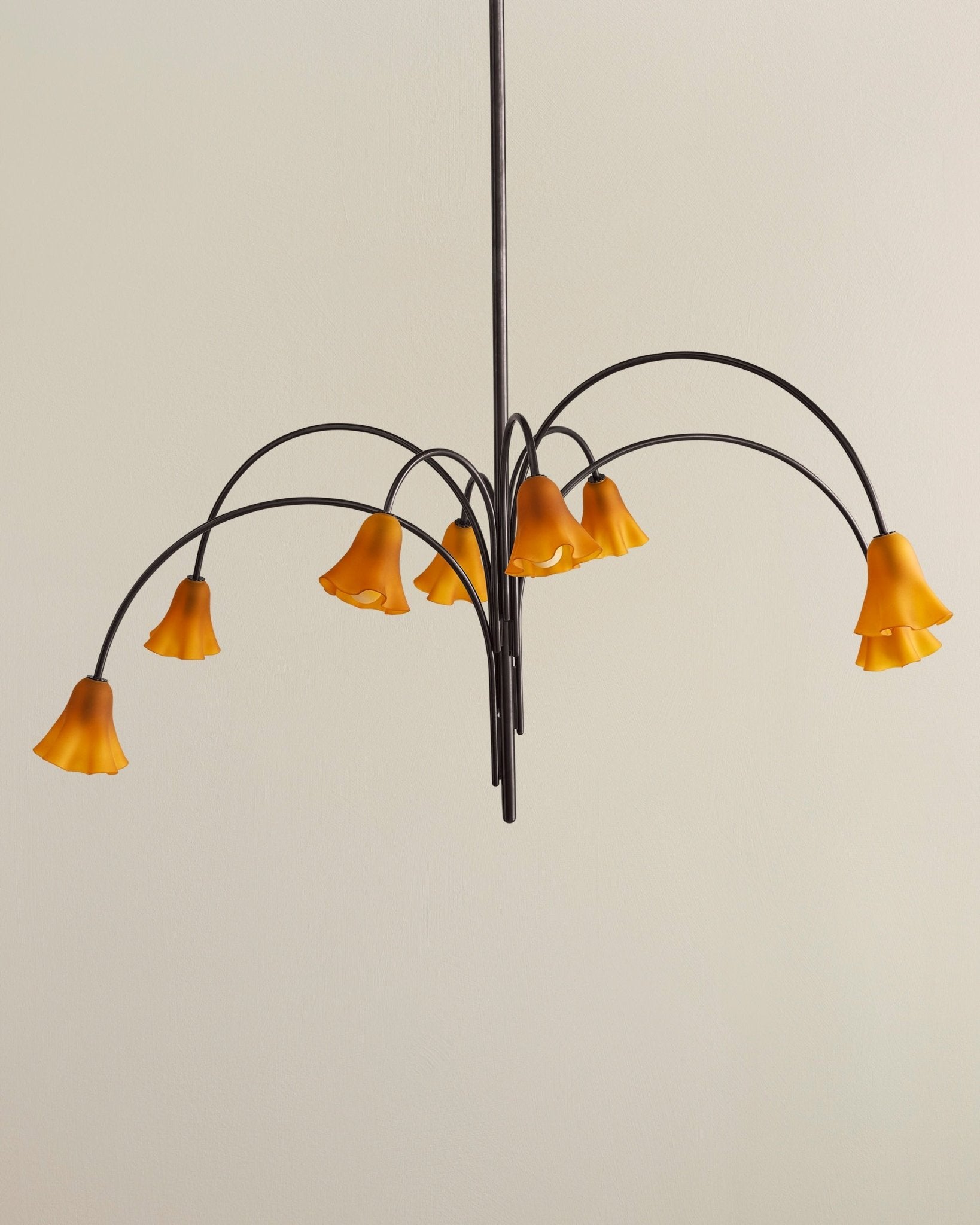 Aurora Chandelier Blossom Petal Glass Arms - Letslighting