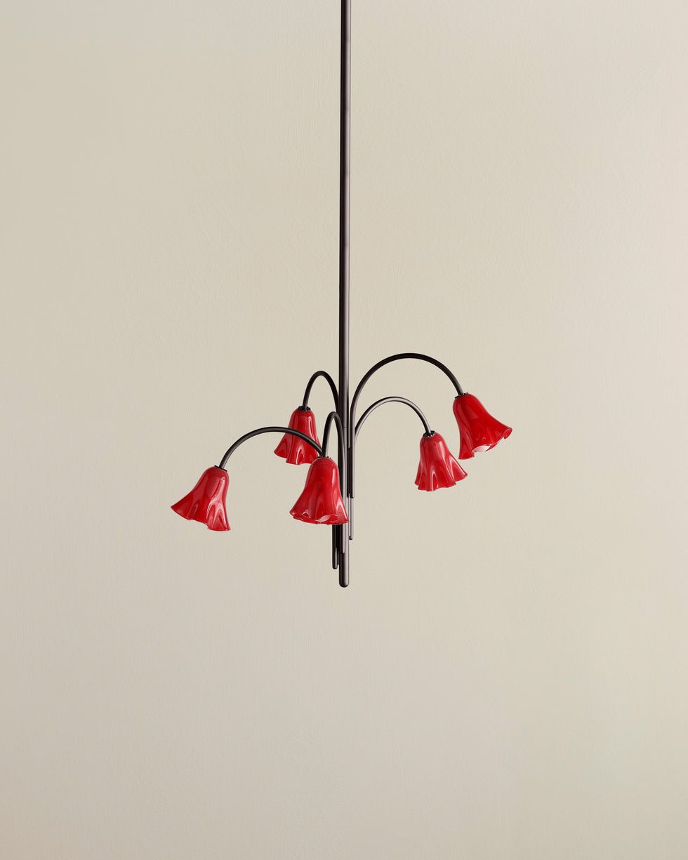 Aurora Chandelier Blossom Petal Glass Arms - Letslighting
