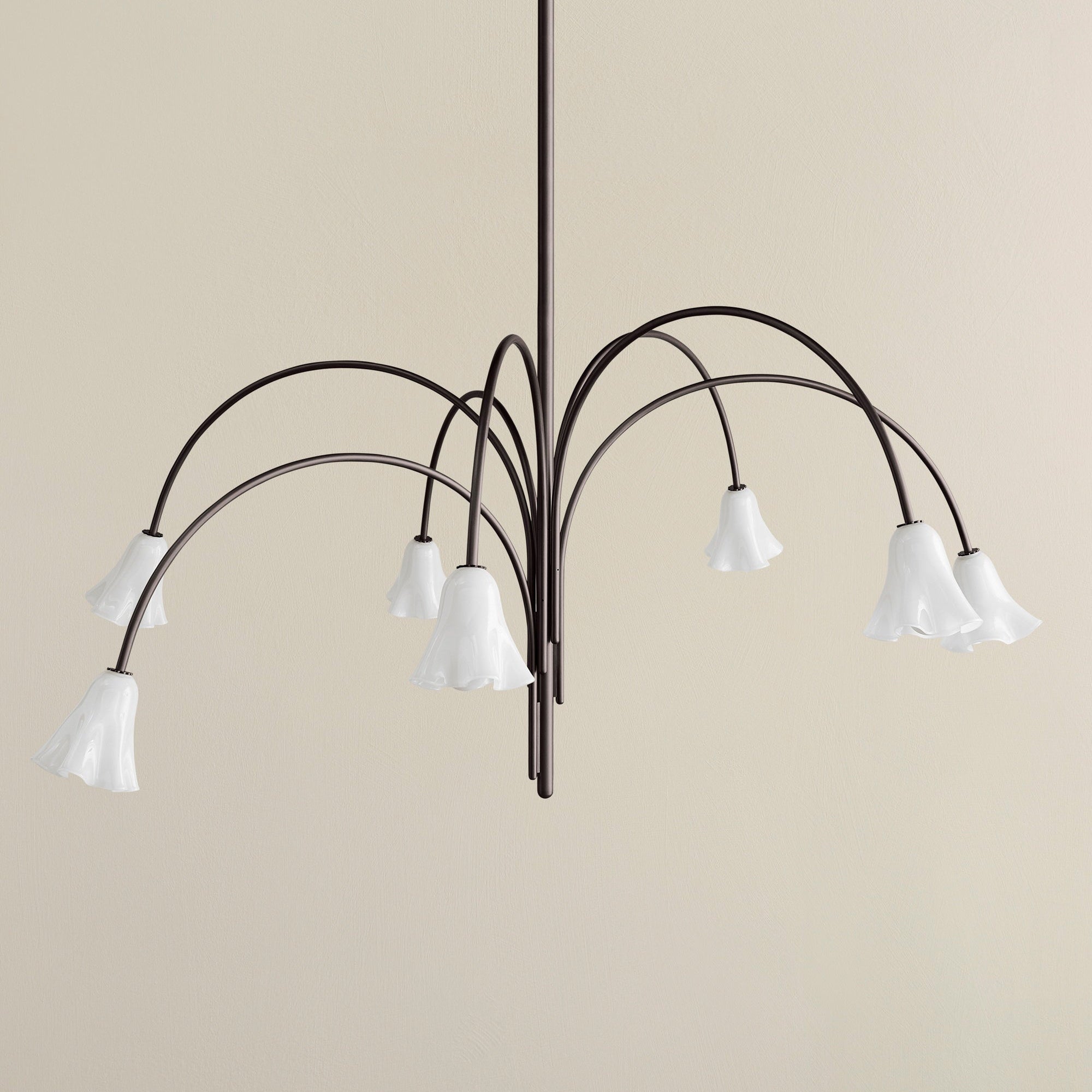 Aurora Chandelier Blossom Petal Glass Arms - Letslighting