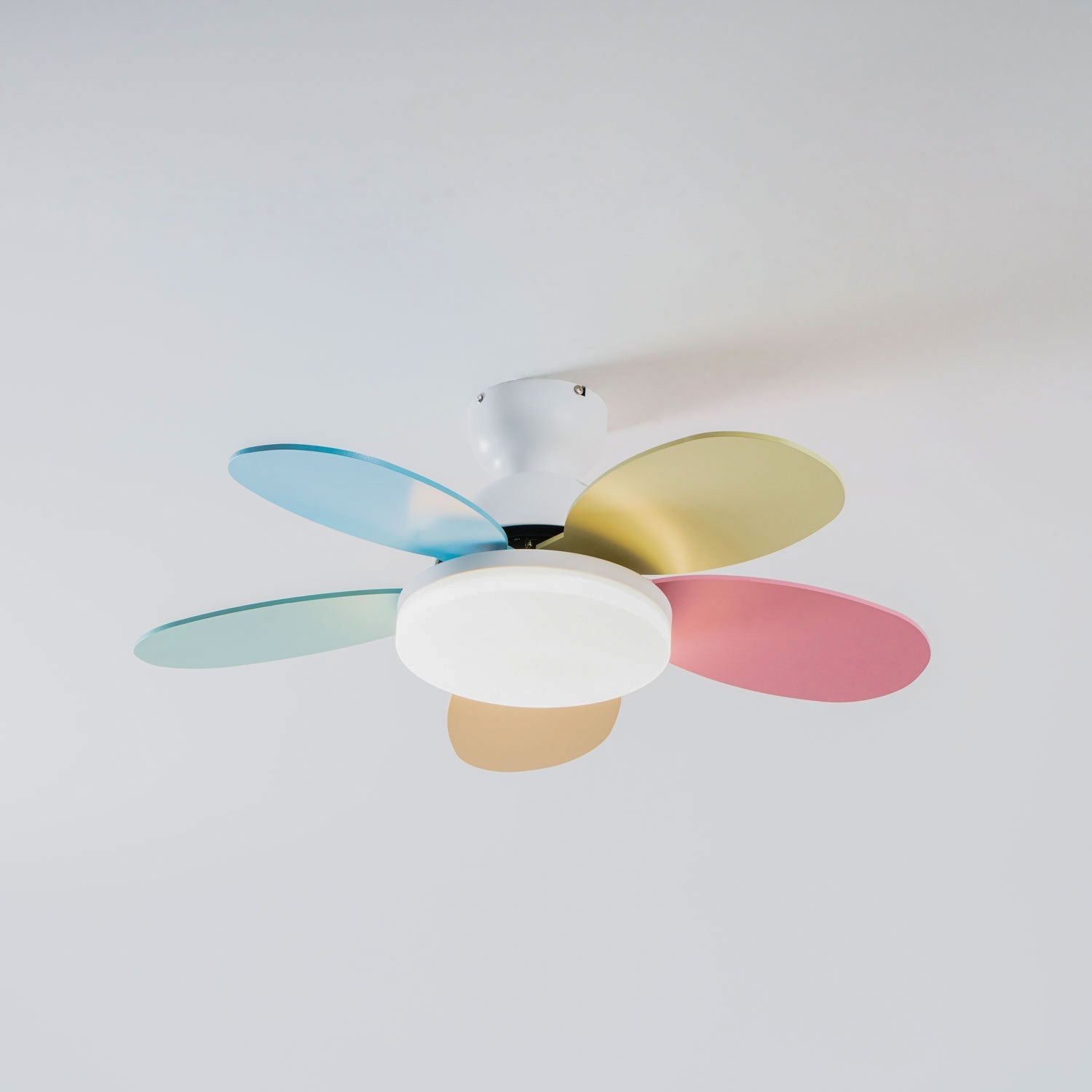 Liora Colorful Glass Kids Ceiling Fan Light - Letslighting