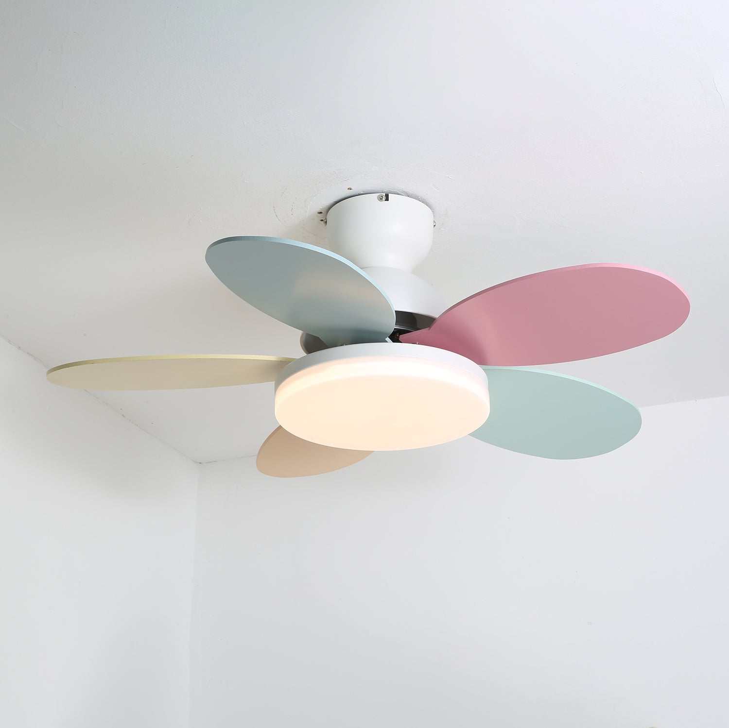 Liora Colorful Glass Kids Ceiling Fan Light - Letslighting