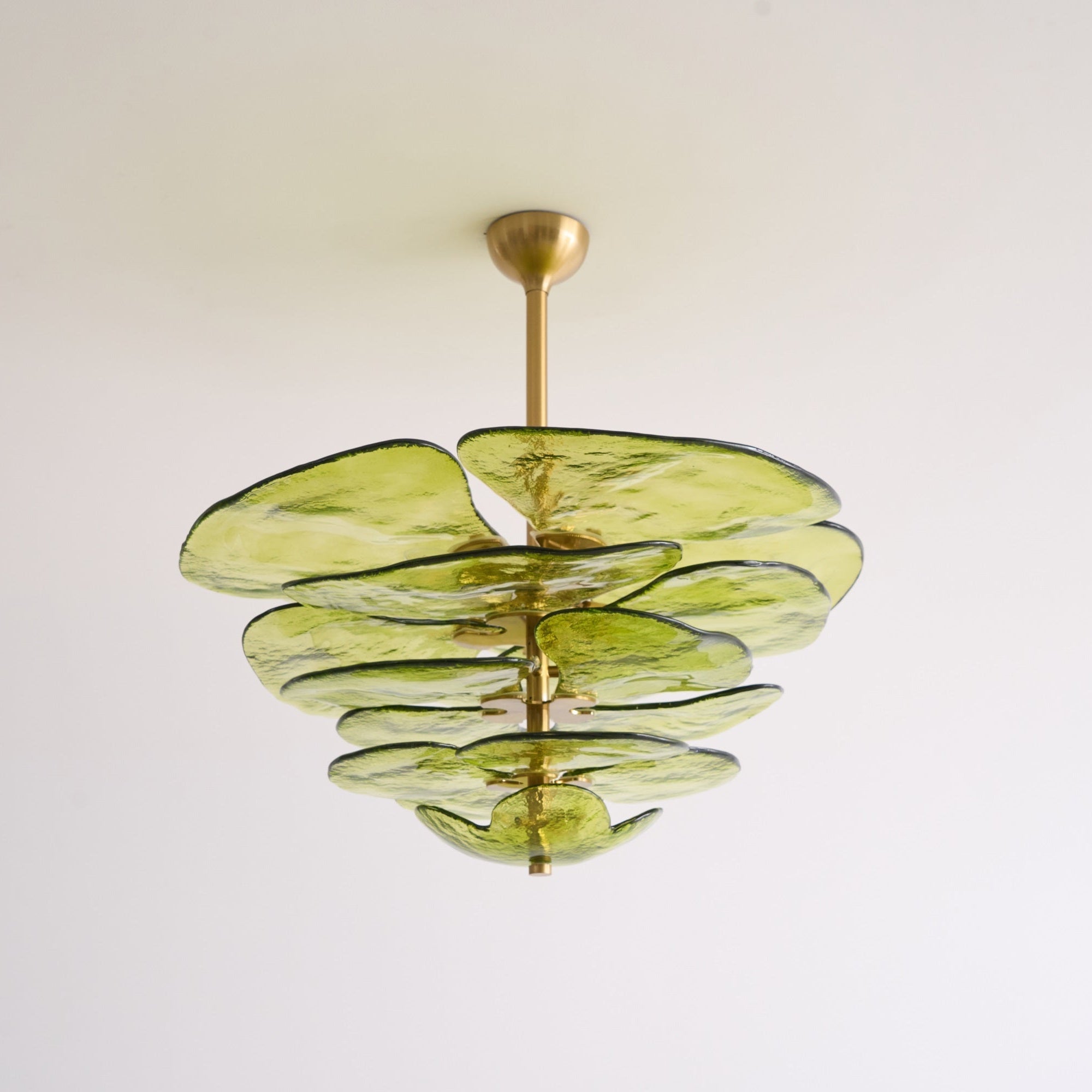 Aurora Chandelier Gold Murano Glass Petal Luxury - Letslighting